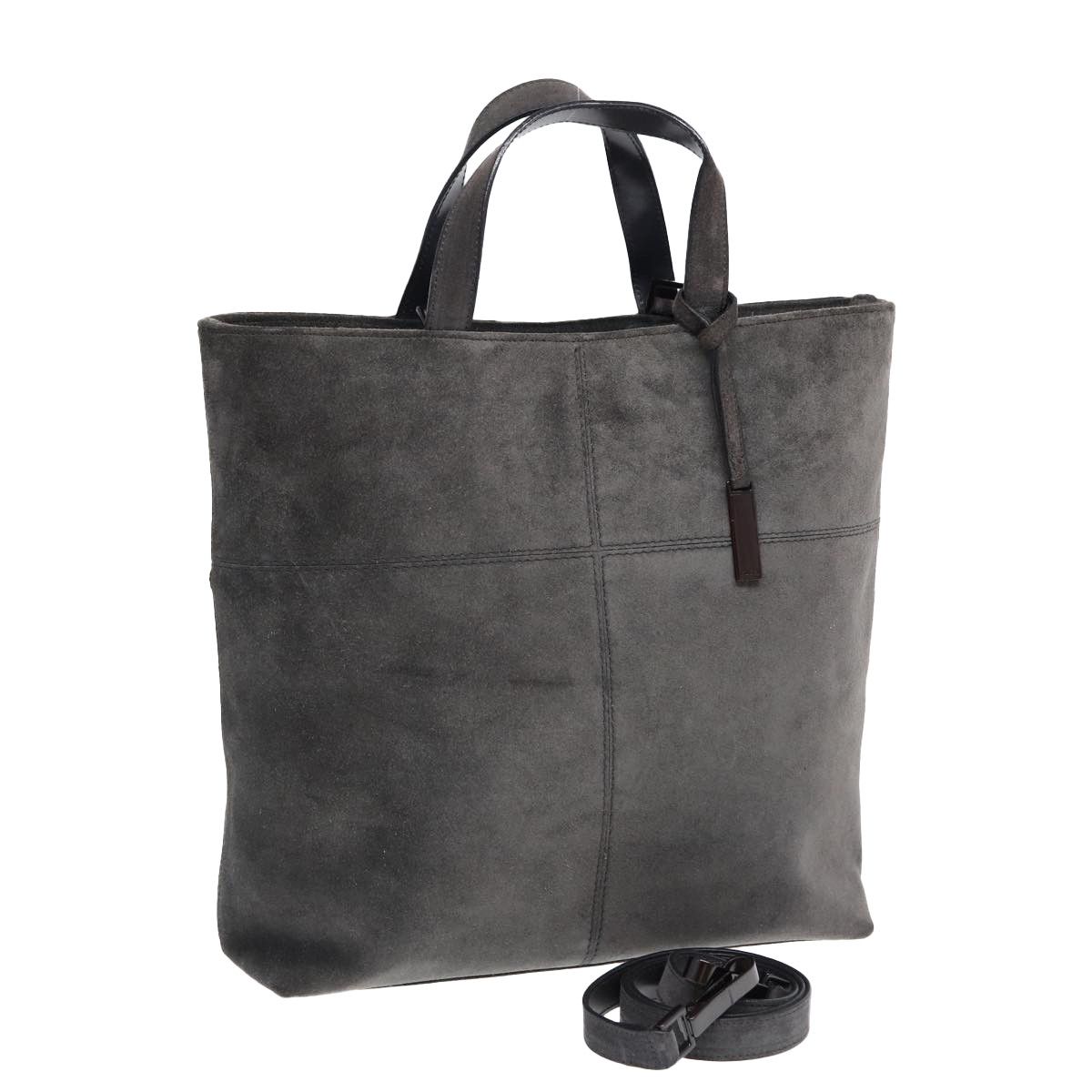 Gucci -- Grey Suede Handbag (Pre-Owned) Size ONE SIZE - 1 Thumbnail