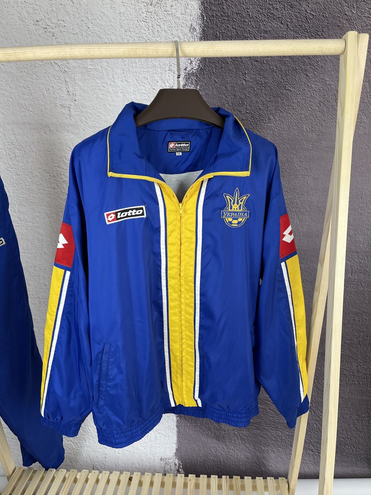 Lotto Sport Lotto Ukraine vintage soccer track suit jacket pants Україна Size US XXL / EU 58 / 5 - 6 Thumbnail