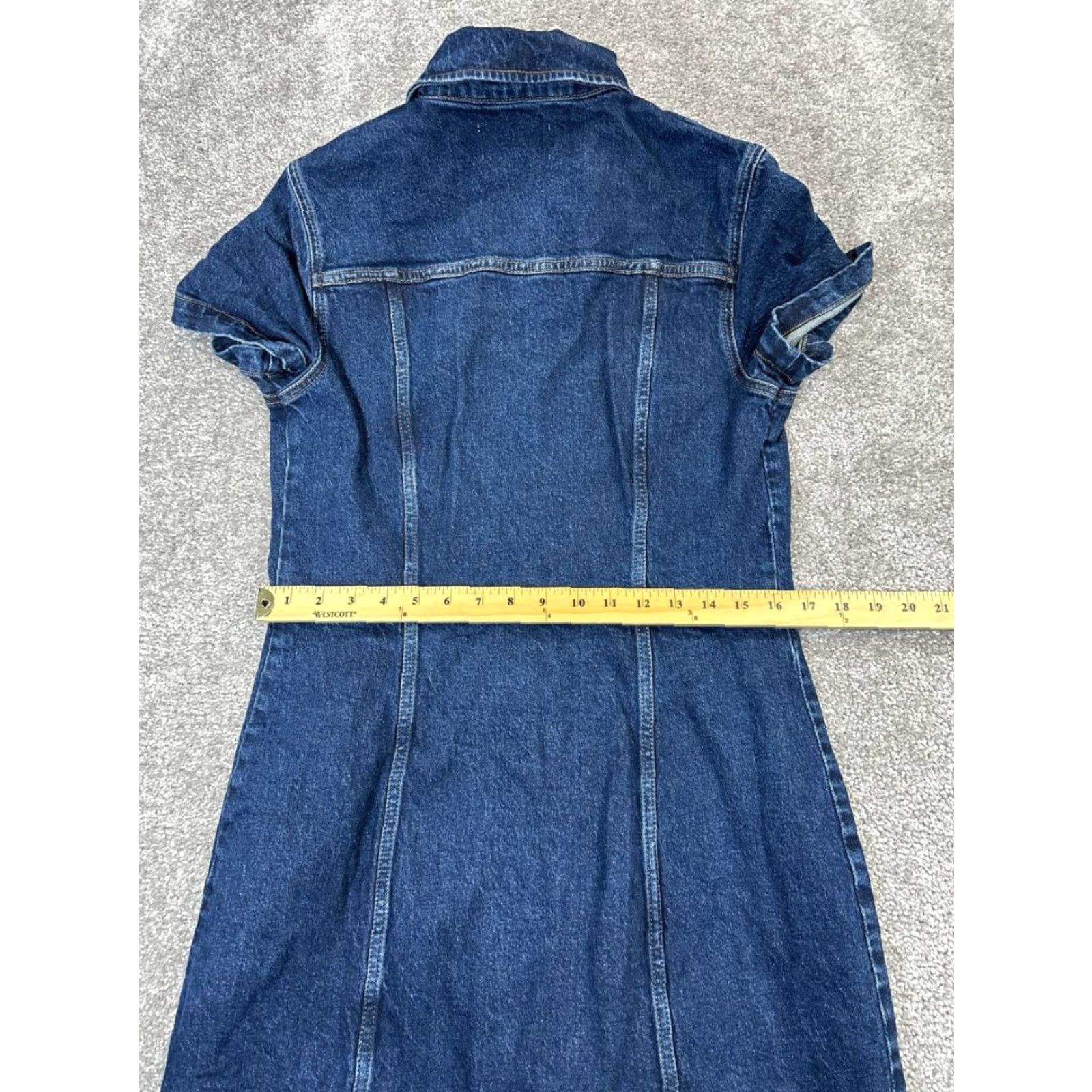 Reformation VINTAGE Reformation Blue Denim Dress Women's Size 10 Casual A-Line Blouson Size L / US 10 / IT 46 - 7 Thumbnail