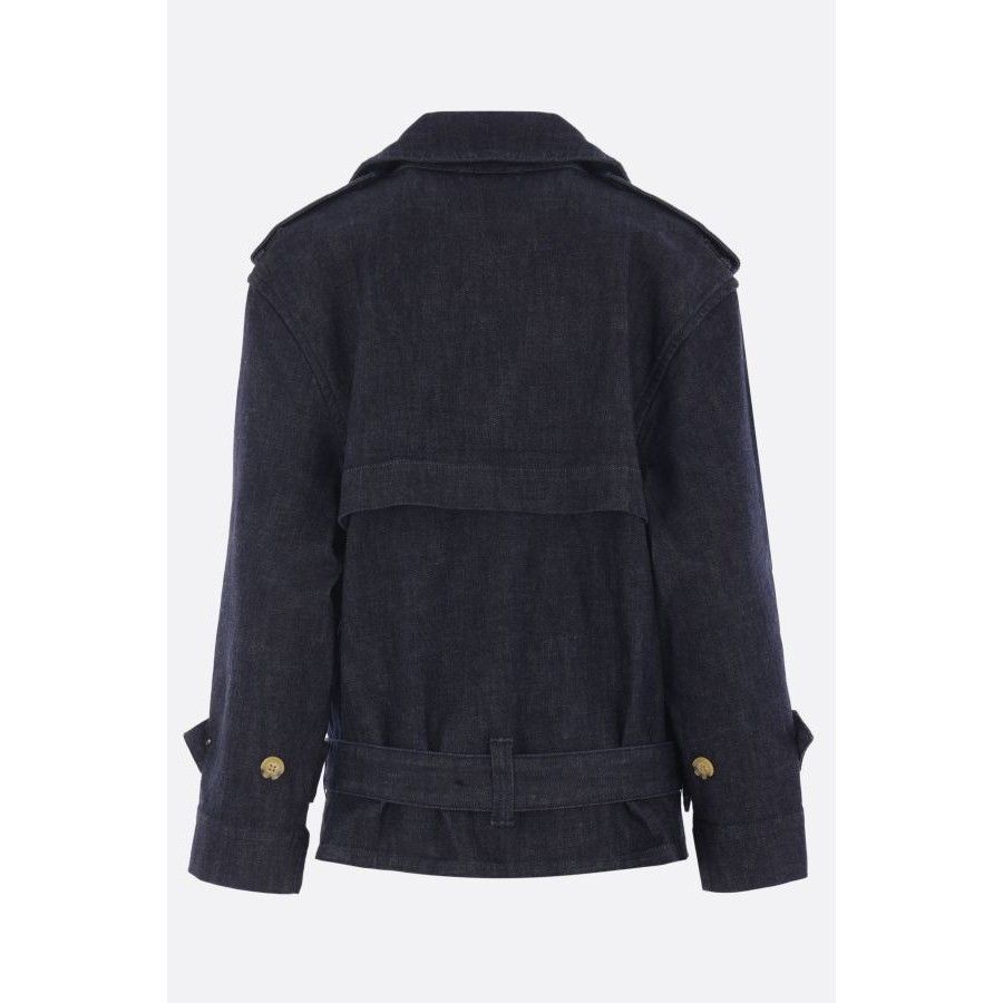 Other SELF-PORTRAIT Blue Denim Trench Jacket New & Authentic (Wome Size M / US 6-8 / IT 42-44 - 2 Thumbnail