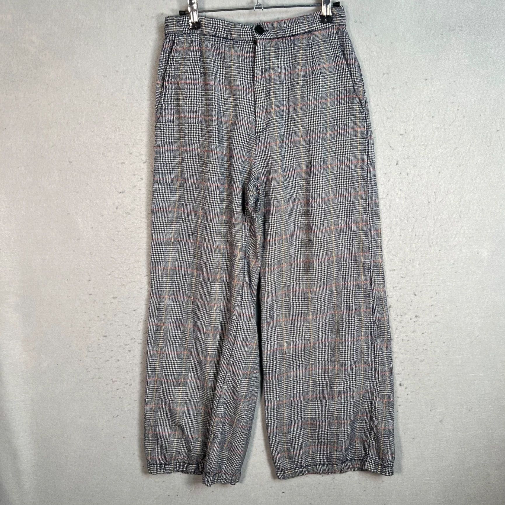 Reformation Reformation Womens Plaid Trousers Size 6 Wide Leg Pants Wool Blend Size 28" / US 6 / IT 42 - 2 Thumbnail