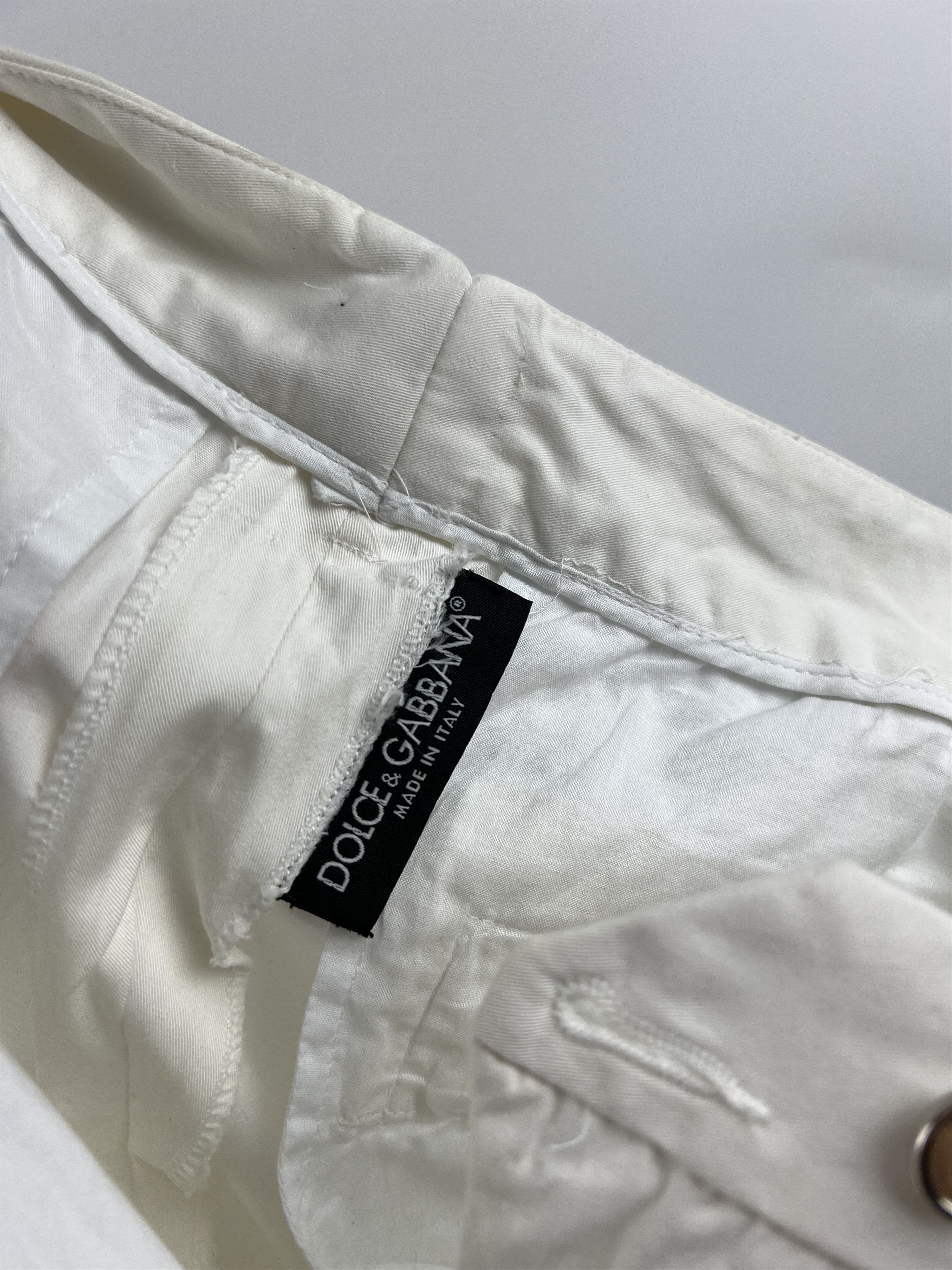 Dolce & Gabbana Dolce Gabbana Women's White Cotton Silk Suit Size IT42 Size M / US 6-8 / IT 42-44 - 22 Thumbnail