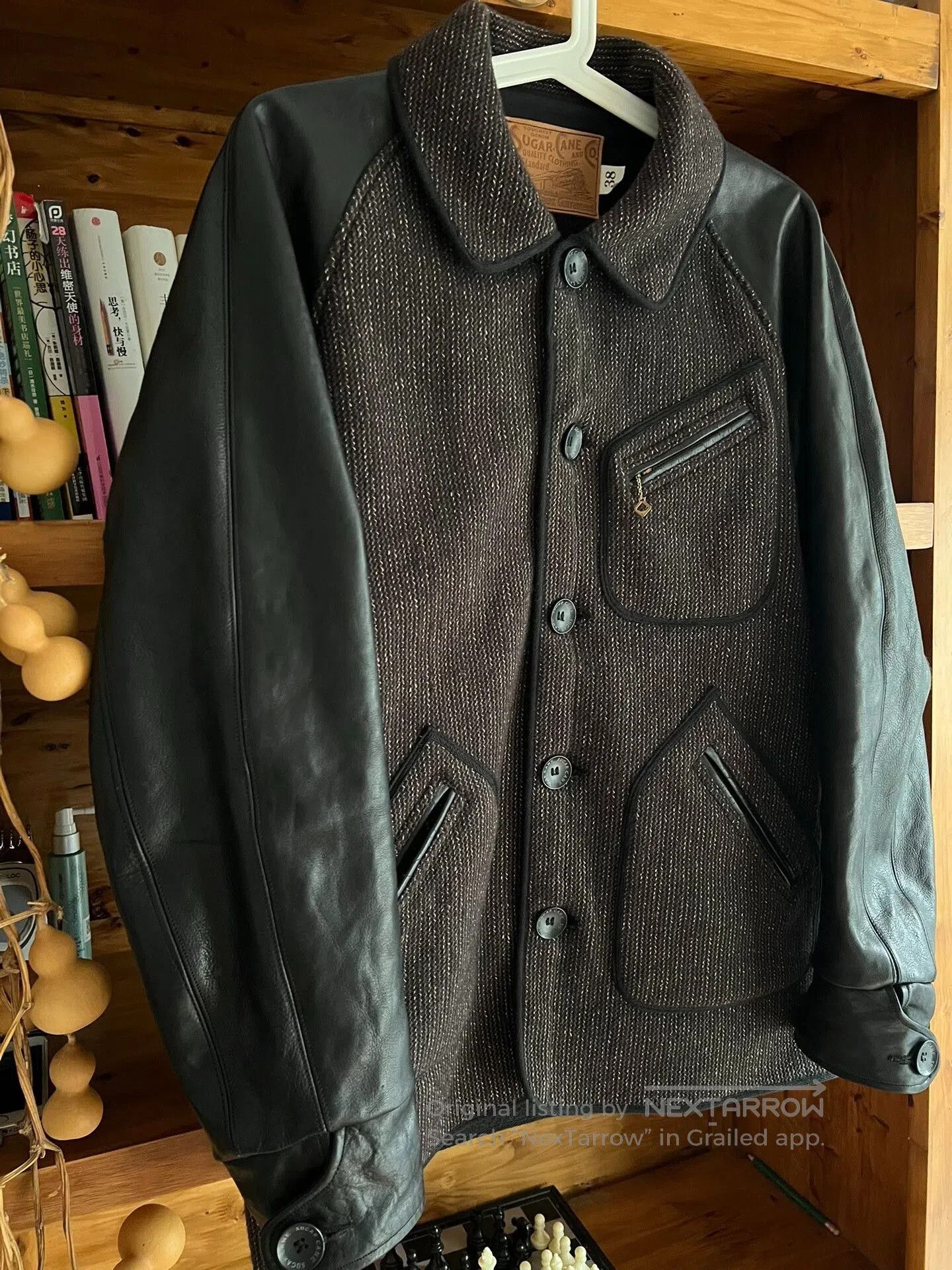 Sugar Cane wool leather jacket with vintage details. Size US M / EU 48-50 / 2 - 2 Thumbnail