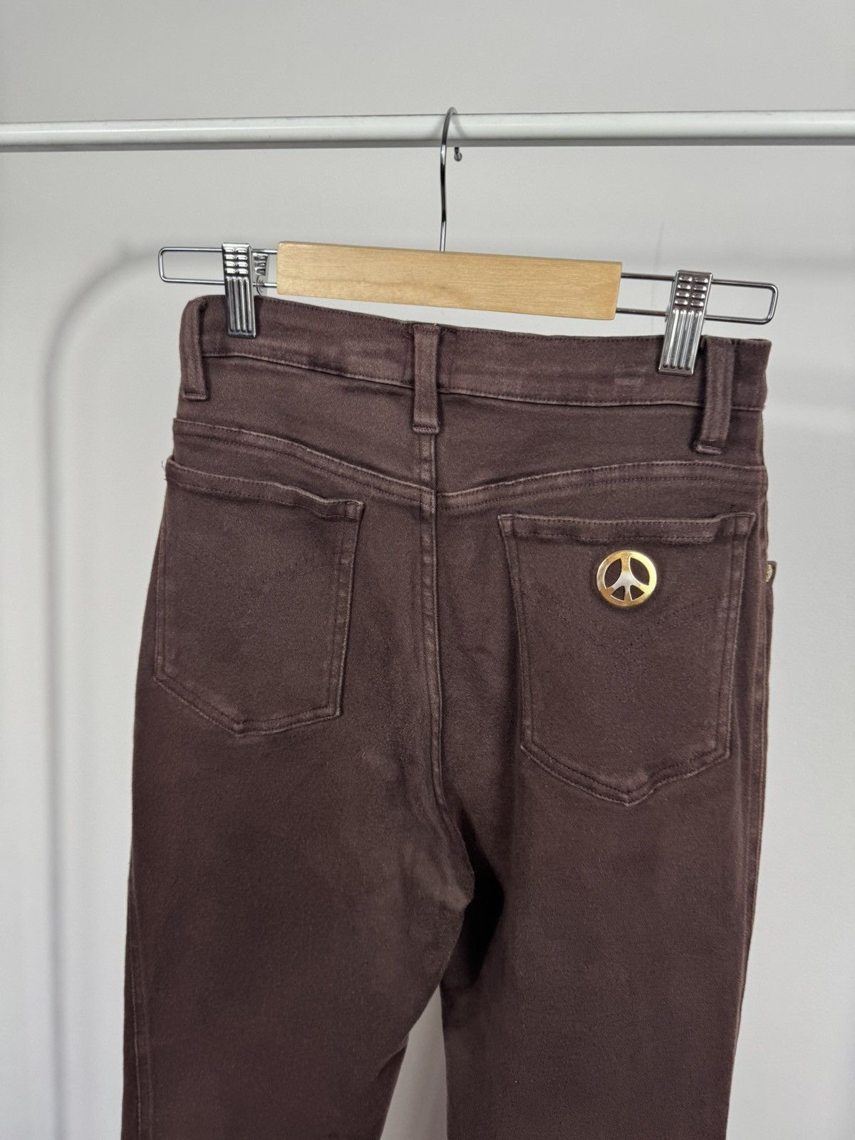 Moschino Vintage Moschino Stretch Jeans Brown Slim Fit Women’s Size 27" / US 4 / IT 40 - 4 Thumbnail