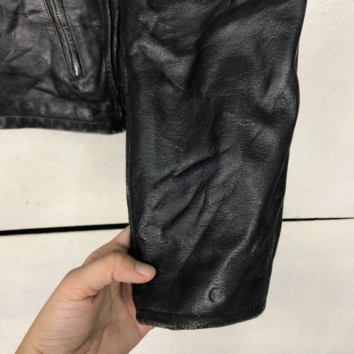 Japanese Brand 🔥VINTAGE BIKER LEATHER JACKET UNBRANDED ISSEY MIYAKE Size US M / EU 48-50 / 2 - 17 Thumbnail