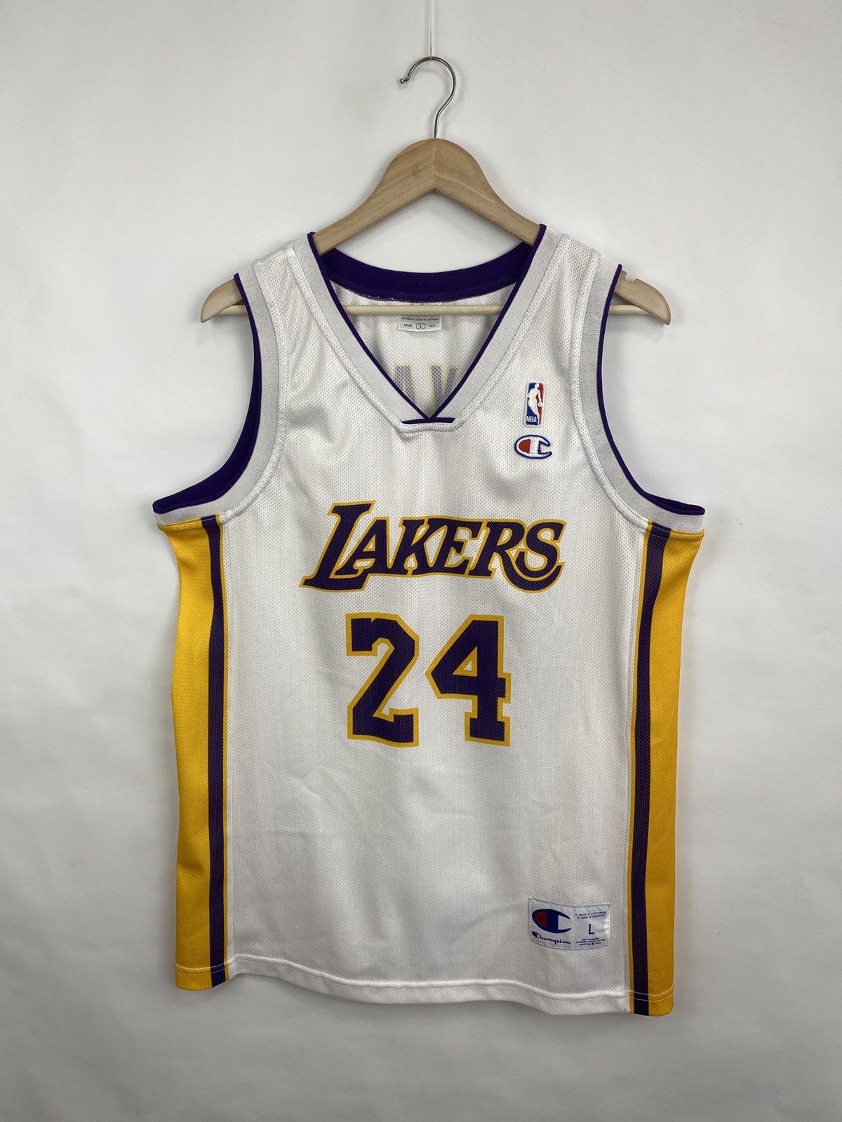 Champion 🇺🇸 Vintage Y2K Kobe Bryant 24 Champion L A Lakers Jersey Rare Size US L / EU 52-54 / 3 - 3 Thumbnail