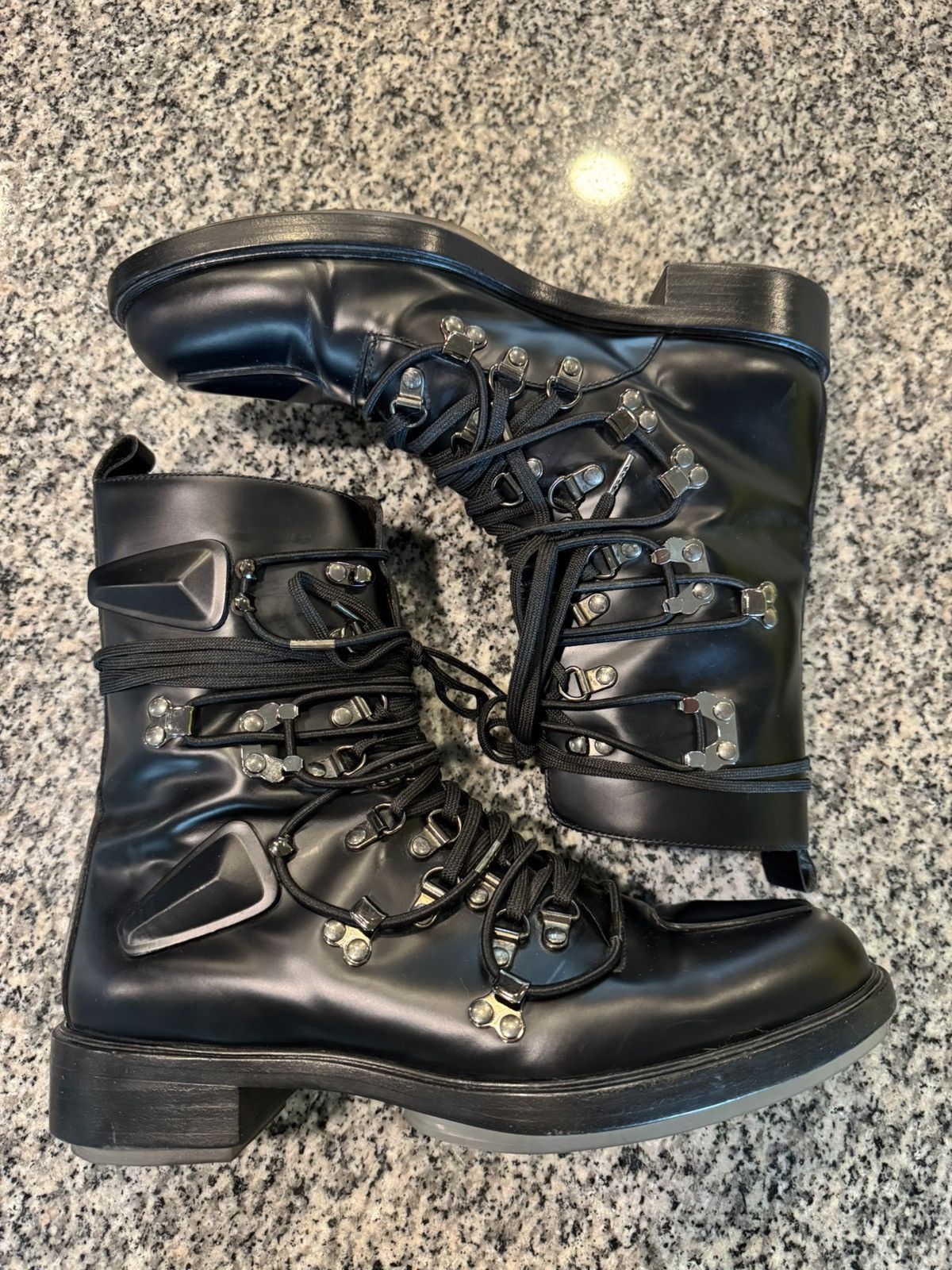 Raf Simons Raf Simons FW11 Multi-Lace Combat Boots EU40 Size US 7 / EU 40 - 3 Thumbnail