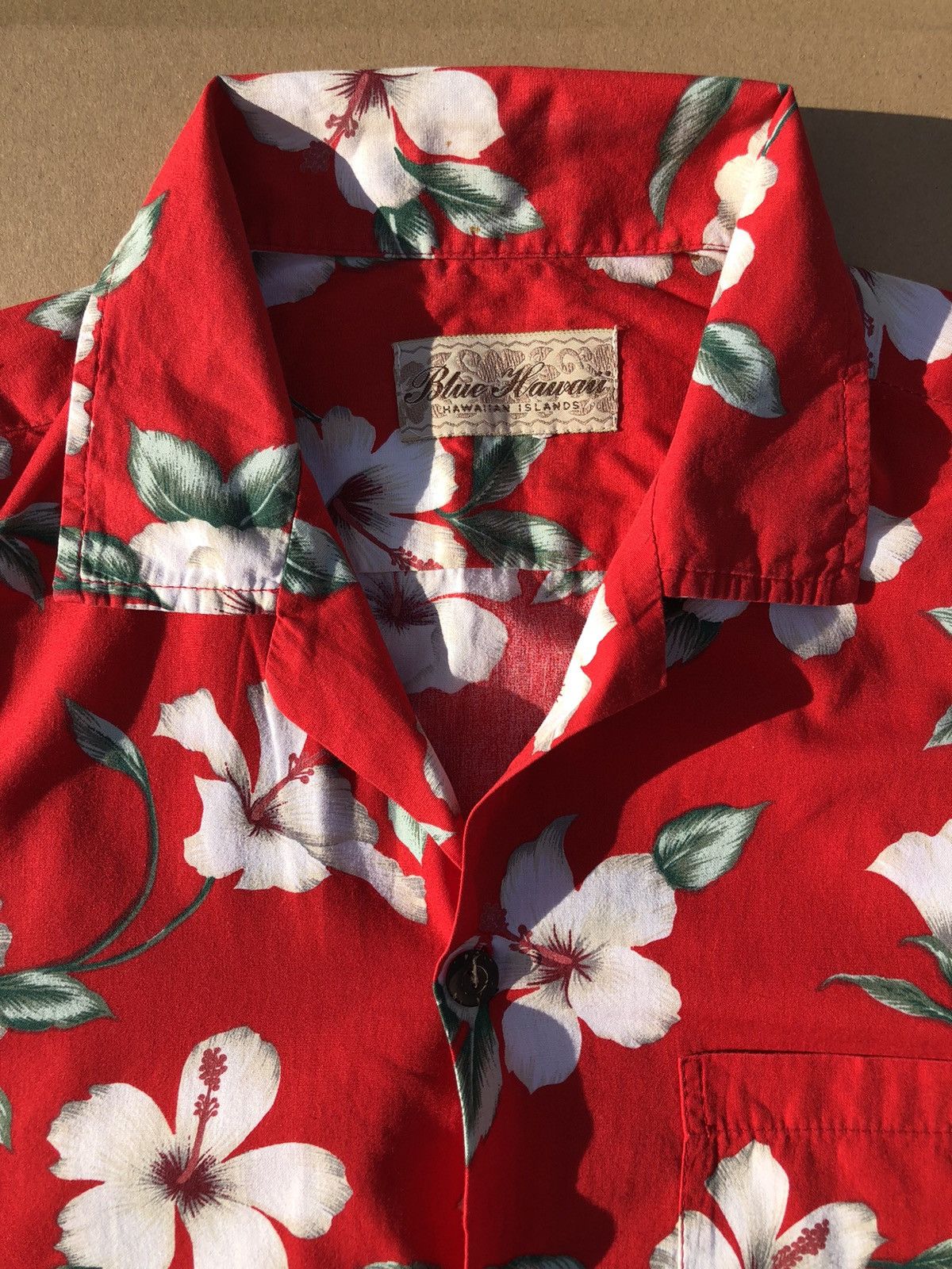 Vintage Vintage Blue Hawaii Hawaiian Island Aloha Hibiscus Flowers Size US L / EU 52-54 / 3 - 4 Thumbnail