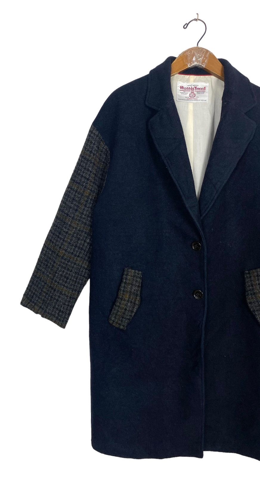 Harris Tweed Rare‼️ Harris Tweed Hand Woven Wool Coat Size L / US 10 / IT 46 - 3 Thumbnail