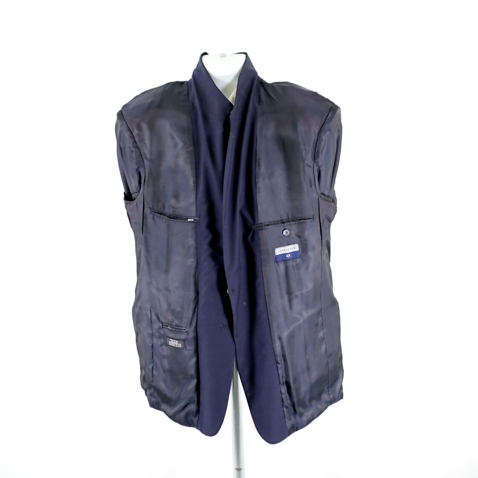 Savile Row Savile Row Wool Blue 2 Gold Button Blazer 44R Size 44R - 13 Thumbnail