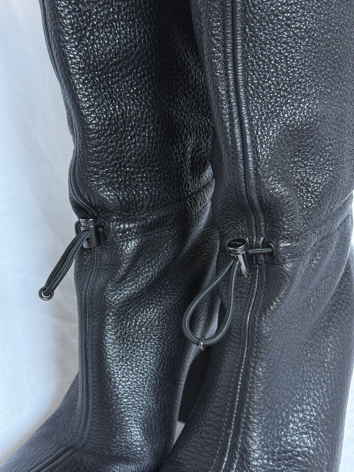 Prada Prada Black Leather Biker Boots Size US 6 / IT 36 - 5 Thumbnail