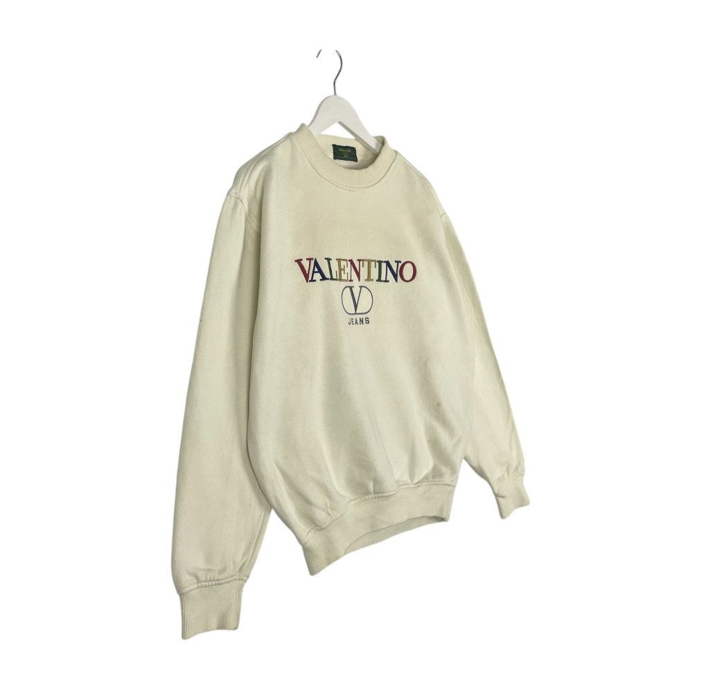 Designer × Vintage vintage Hoodie/ sweater Valentino jeans sweater - cream Size US M / EU 48-50 / 2 - 3 Thumbnail