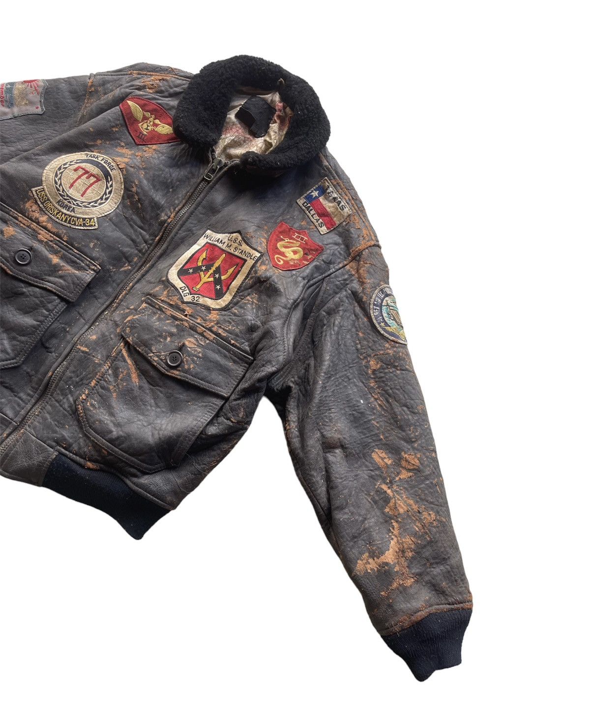 Avirex Avirex G-1 Flight Jacket ‘88 Vintage Leather US Navy Patches Size US M / EU 48-50 / 2 - 8 Thumbnail