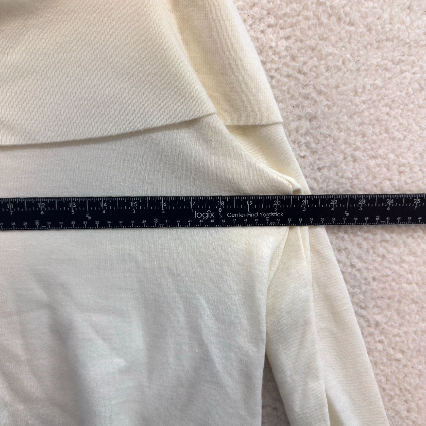 Vintage VINTAGE Off Shoulder Sweater Top Large XL White Cream Ivory Knit Cold Shoulder Women L Sweater Pullover Size L / US 10 / IT 46 - 5 Thumbnail