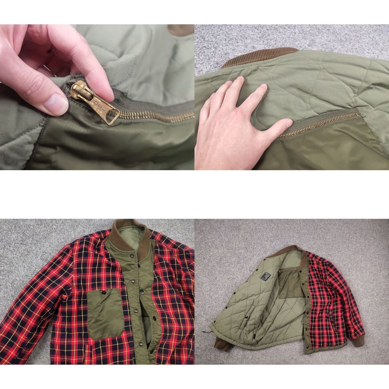 Diesel Diesel J-Foot-Bnb reversible quilted military style Insulated Cordura Green Bomber Jacket XL Men Size US XL / EU 56 / 4 - 10 Thumbnail