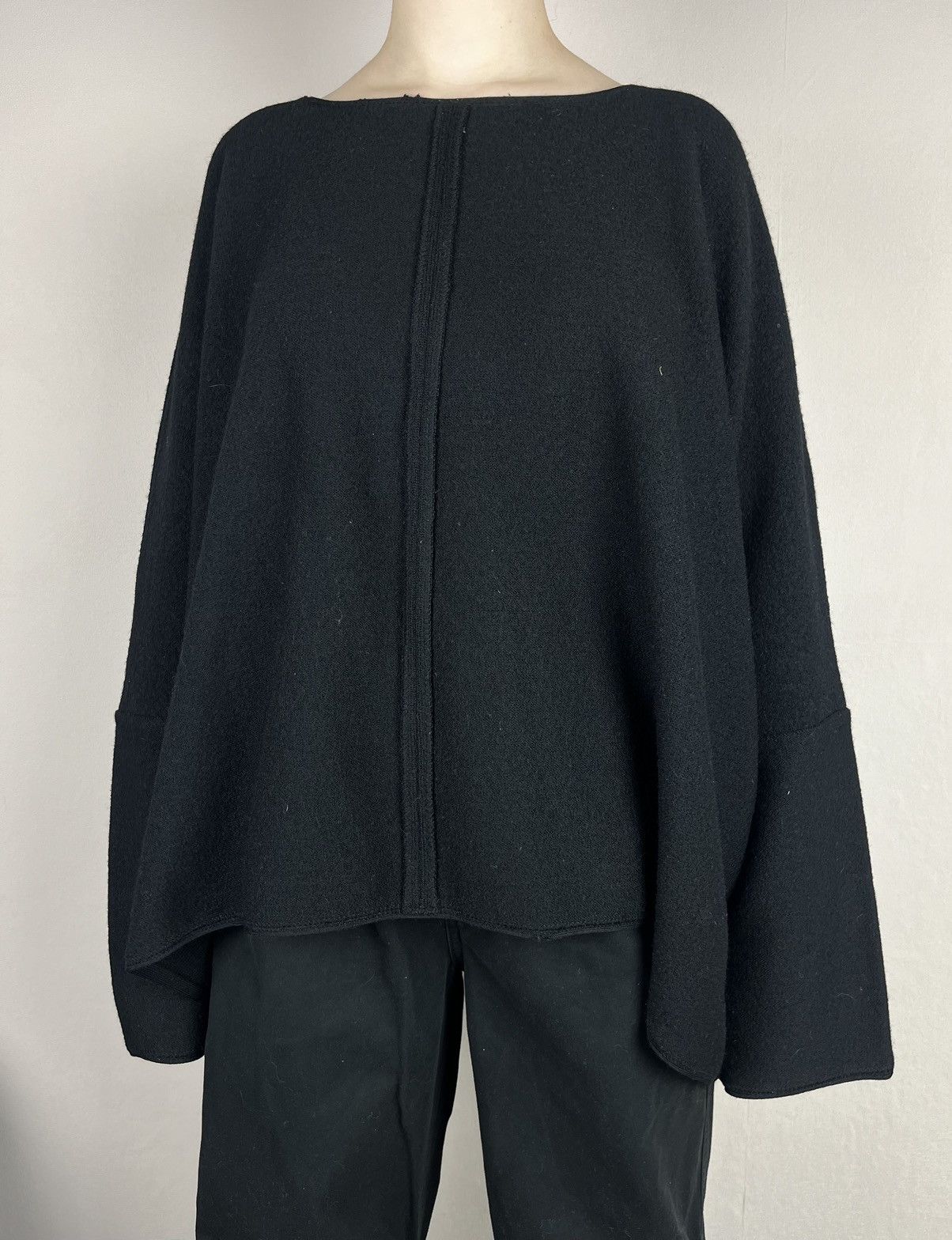 Rundholz Vintage Rundholz Sweater One Size Oversized Wool Black Size ONE SIZE - 2 Thumbnail