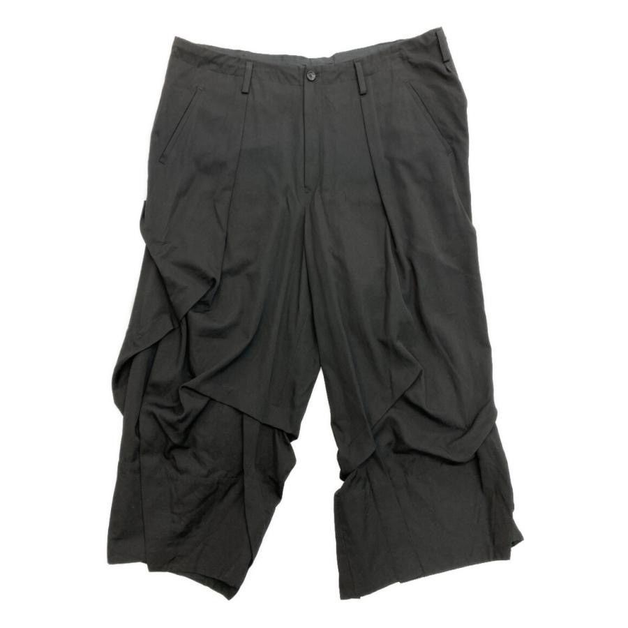 Yohji Yamamoto Yohji Yamamoto Pour Homme Wool Thick Wide Random Tuck Pants Size US 34 / EU 50 - 13 Thumbnail