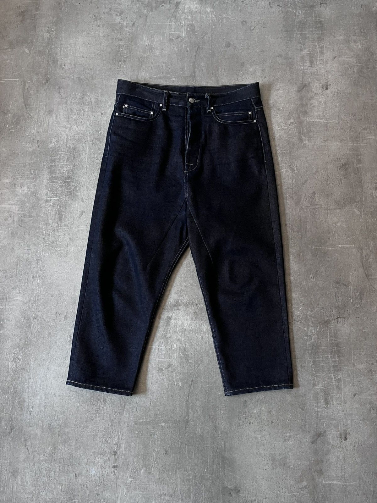 Rick Owens Rick Owens F/W 18 Sisyphus selvedge denim jeans navy Size US 31 - 1 Thumbnail