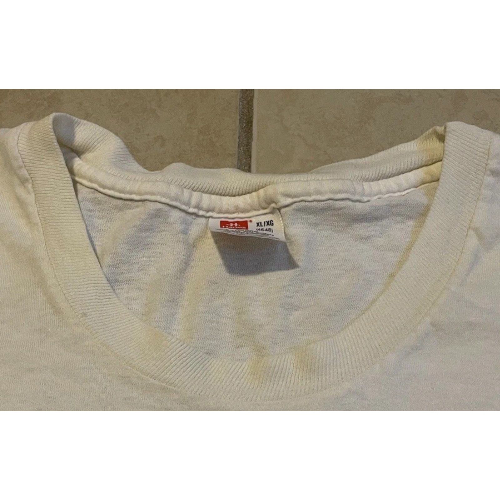 Hanes VINTAGE Hanes Faded Shirt M Grunge Biker Punk Skate Surf Trucker Mechanic Shirt Mens M White 80s 90s California Retro Rock Distressed Graphic Stitch Size US M / EU 48-50 / 2 - 7 Thumbnail