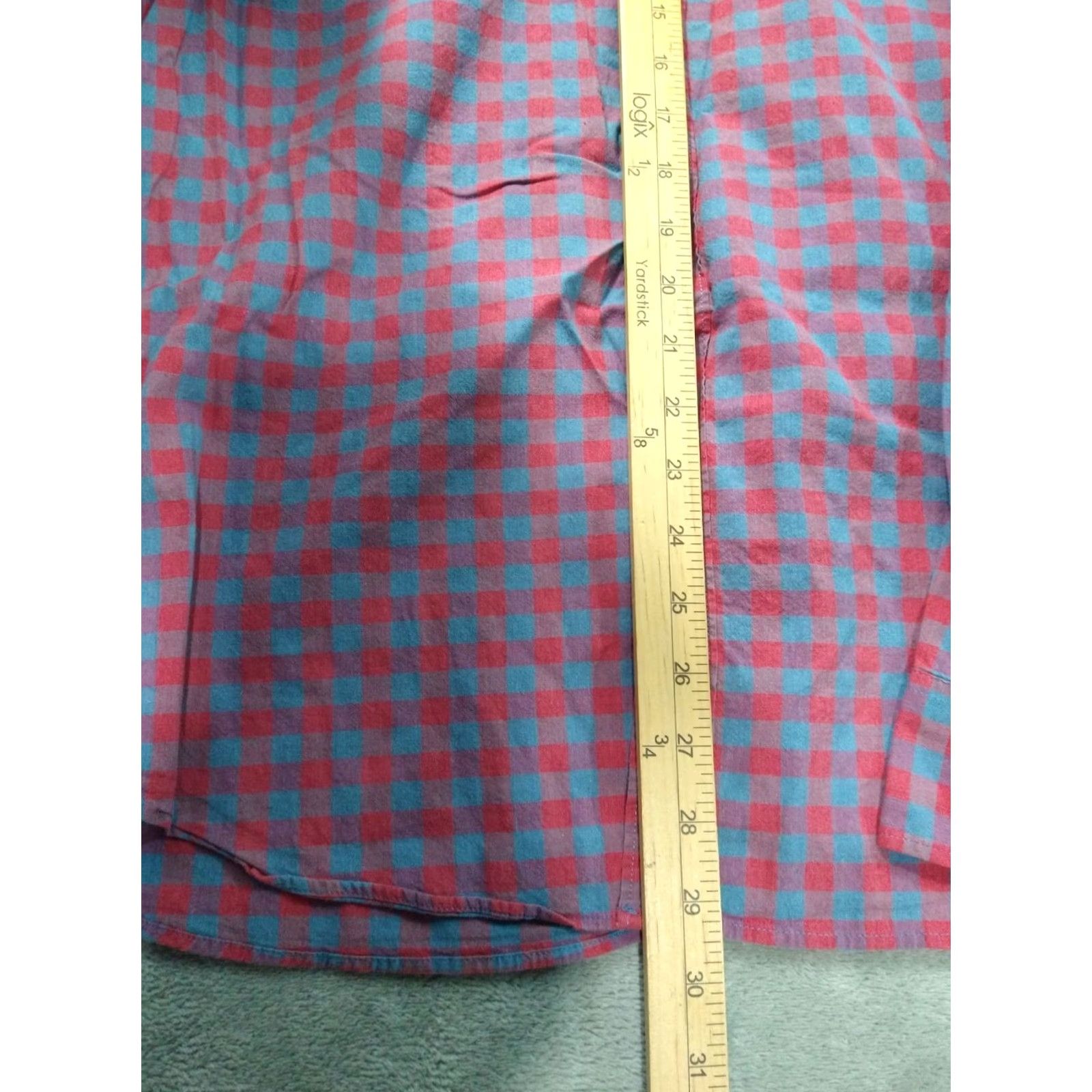 J.Crew J.CREW Shirt Mens XL Blue Plaid Secret Wash Organic Cotton Slim Fit Long Sleeve Button-Up Shirt Size US XL / EU 56 / 4 - 4 Thumbnail