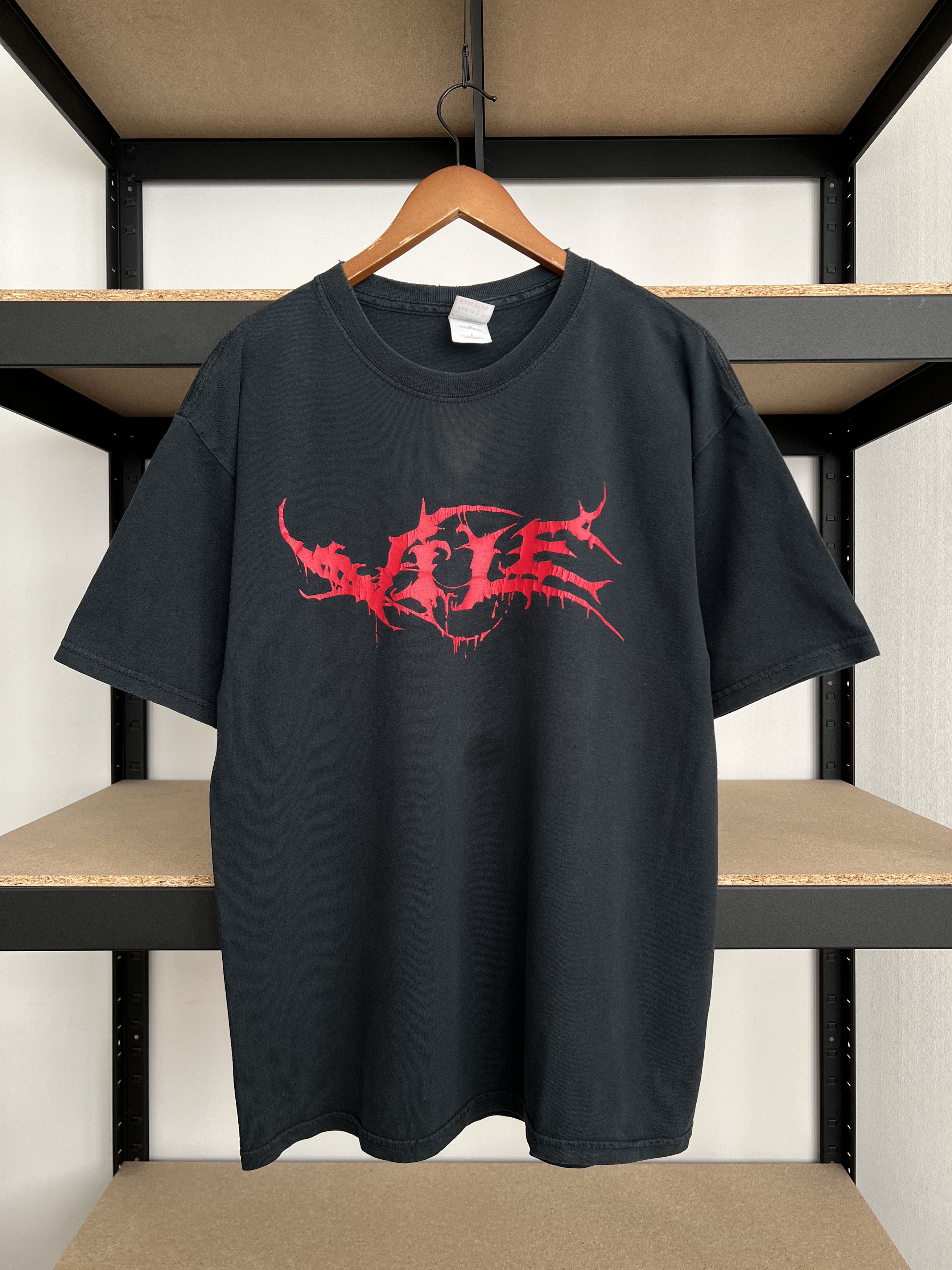 Vintage 2000s Vile Death Metal Band Black T-shirt