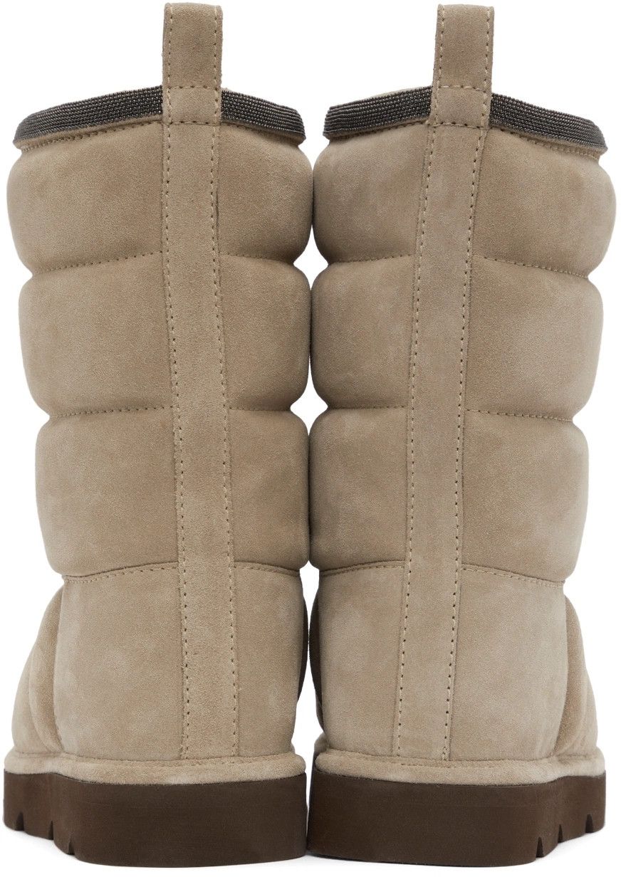 Brunello Cucinelli o1y0725 Ankle Boots in Beige Size US 7 / IT 37 - 4 Thumbnail