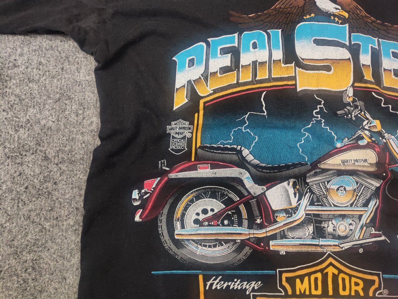 Harley Davidson 80's Harley-Davidson Real Steel Heritage Softail T-shirt Tee Size US M / EU 48-50 / 2 - 14 Thumbnail