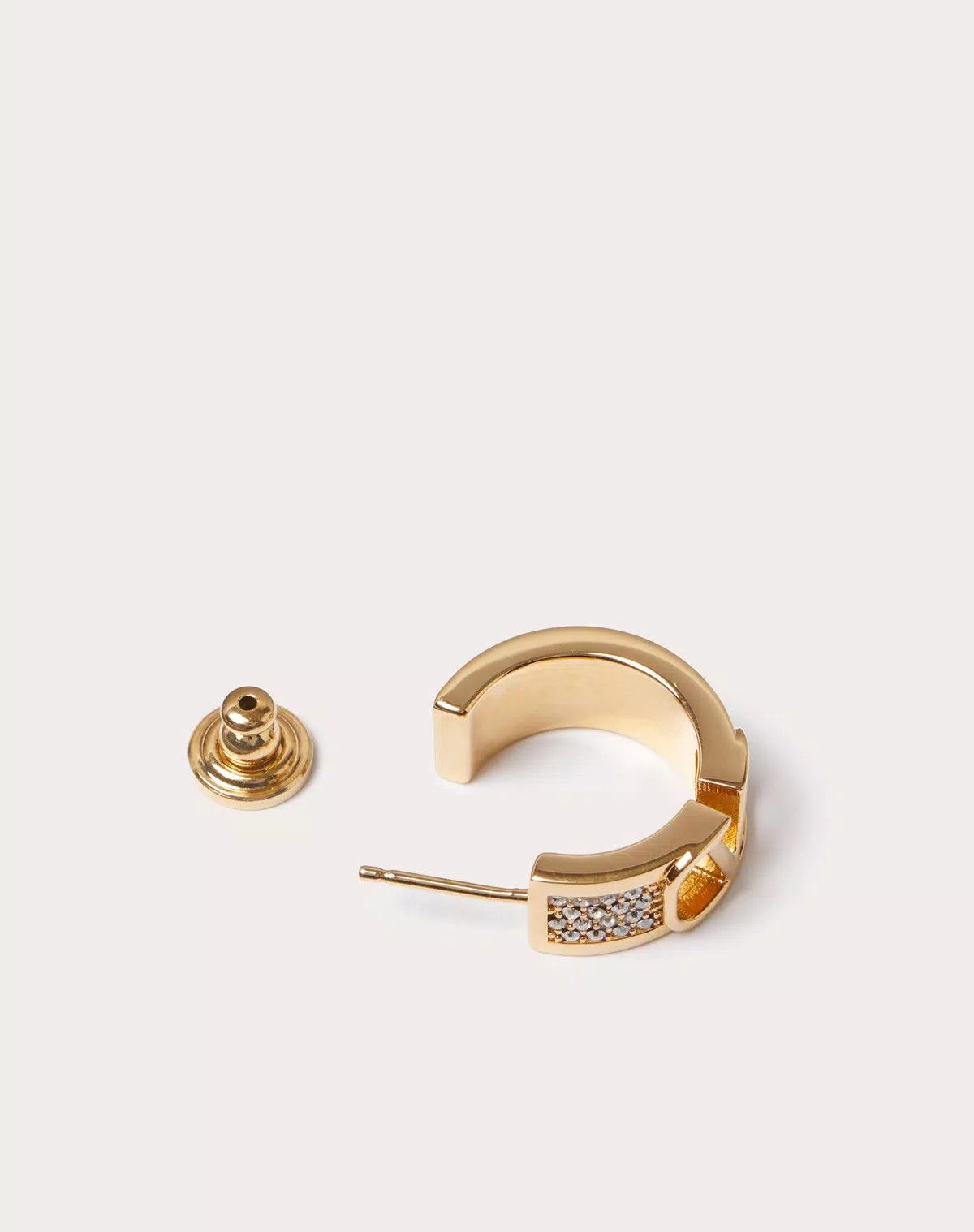 Valentino o1s1wg110625 Size: OS/Metal And Swarovski Earrings in Golden Size ONE SIZE - 4 Thumbnail