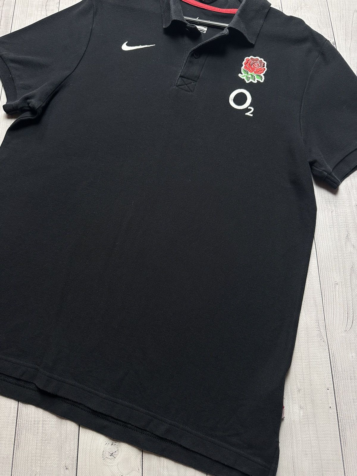 Nike × Vintage Vintage Nike England Rugby polo black size L Size US L / EU 52-54 / 3 - 2 Thumbnail