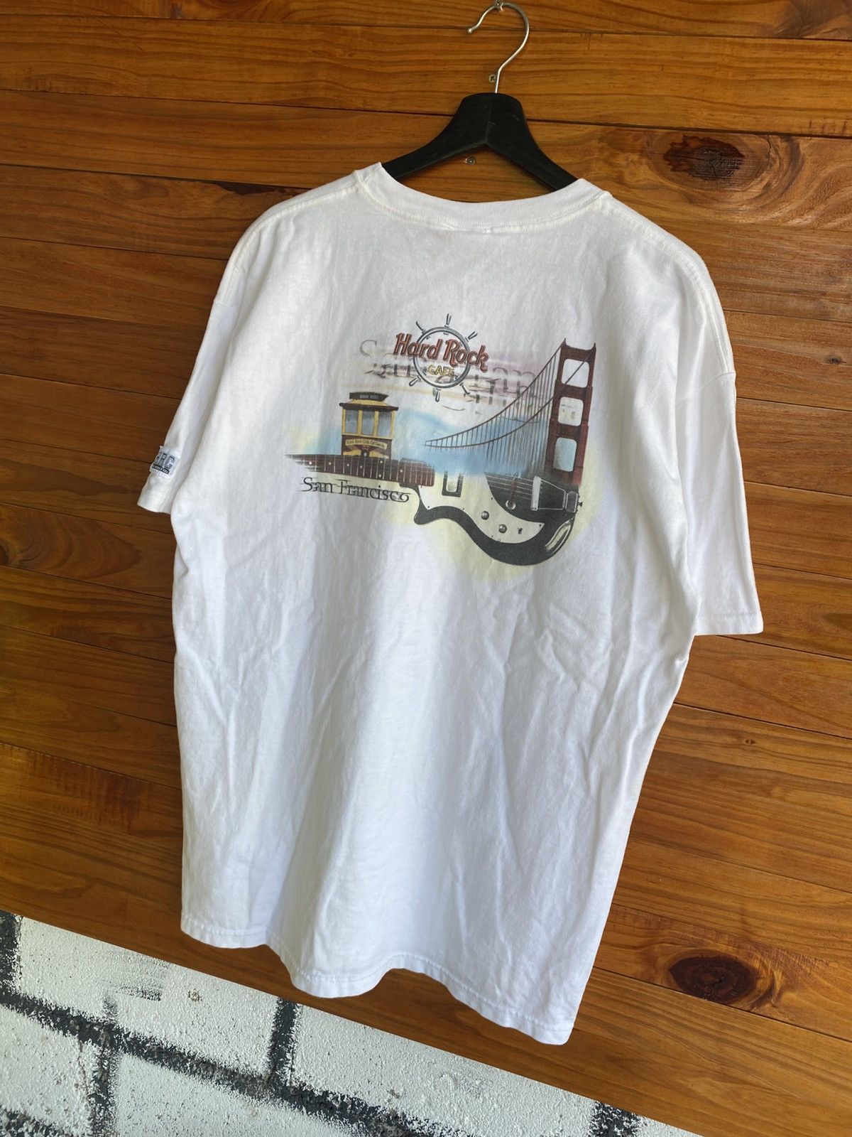 Hard Rock Cafe Vintage 90s Hard Rock Cafe San Francisco White Heavy Tee Size US L / EU 52-54 / 3 - 4 Thumbnail