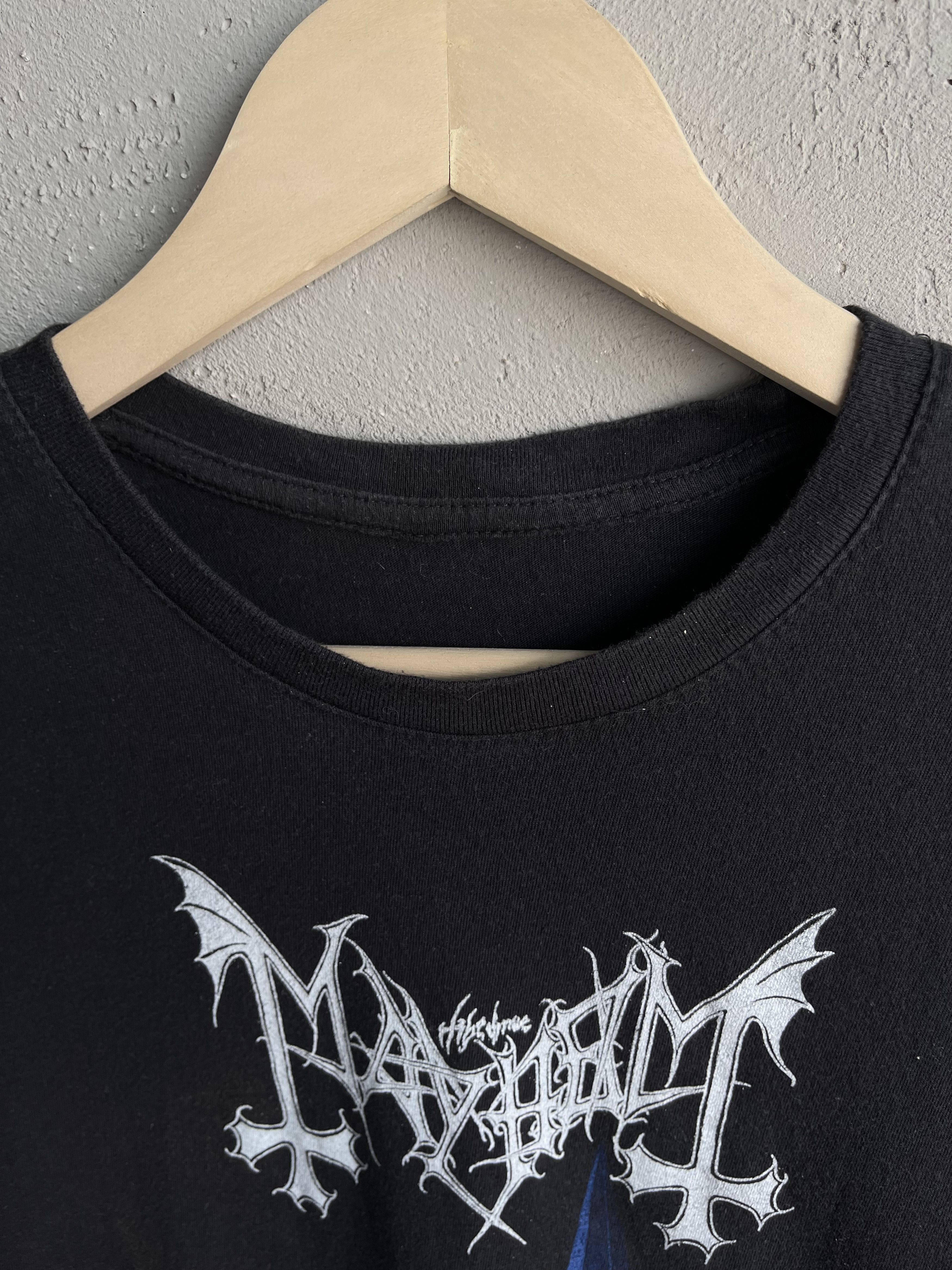 Band Tees × Vintage Vintage Mayhem De Mysteriis Dom Sathanas Black Metal T Shirt Size US L / EU 52-54 / 3 - 5 Thumbnail