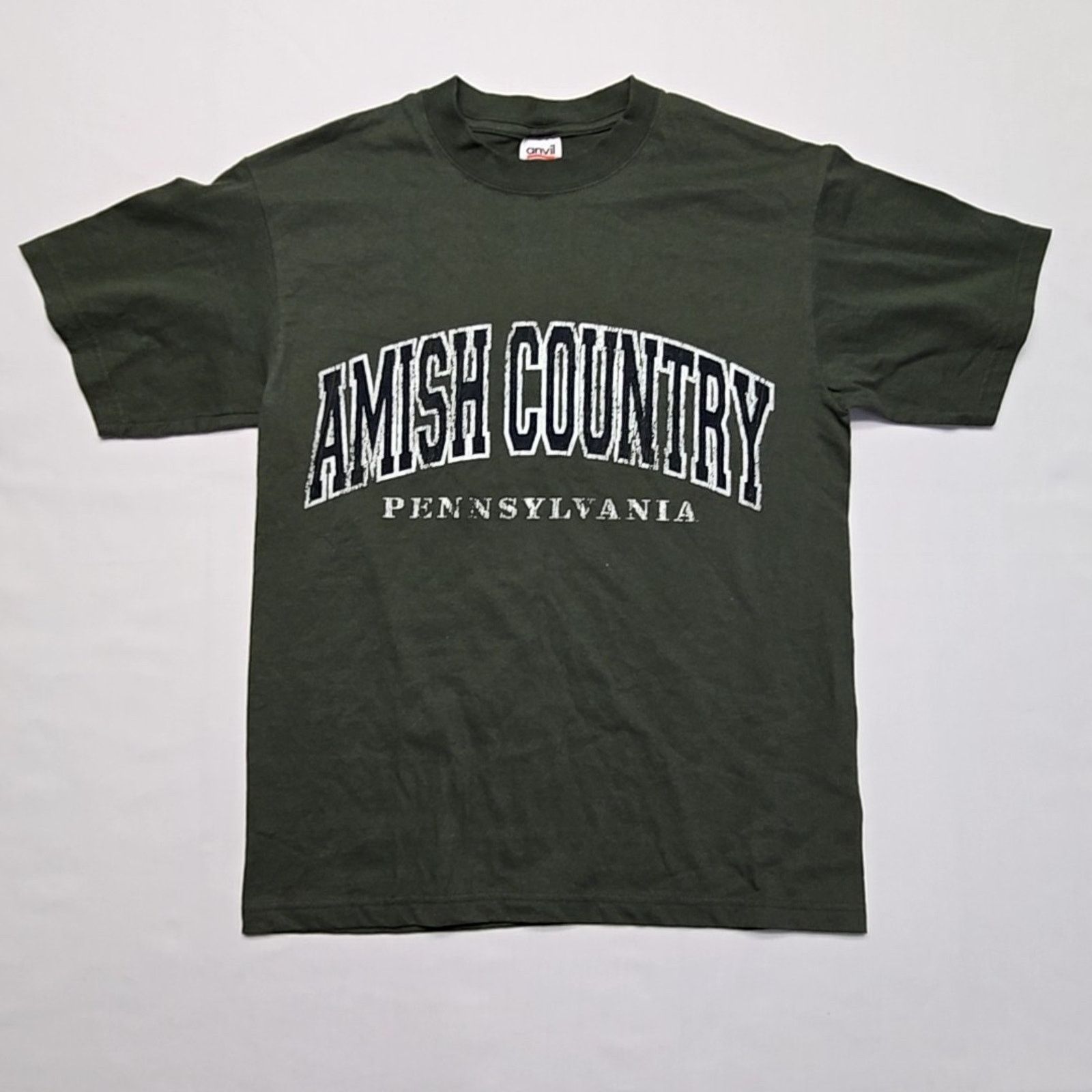 Anvil Vintage Amish Country Pennsylvania Graphic Tee Green M Shirt Size US M / EU 48-50 / 2 - 1 Thumbnail