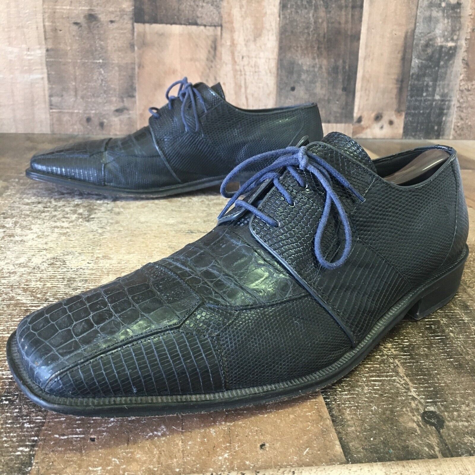 David Eden David Eden Crocodile Oxford Square Toe Shoes Mens 11.5 Size US 11.5 / EU 44-45 - 5 Thumbnail