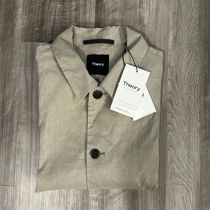 Theory Theory Selk Stretch Eco Crunch Good Linen Shirt Jacket