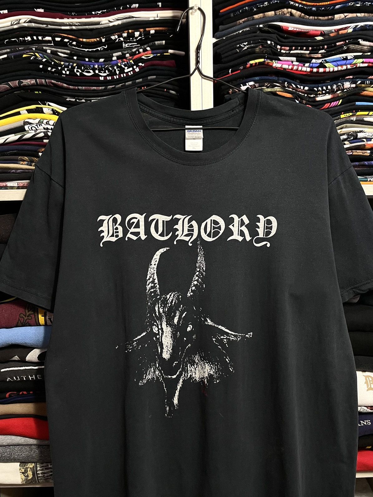 Band Tees Vintage 00s Bathory Goat Black Metal Band Faded T-Shirt Size US XL / EU 56 / 4 - 3 Thumbnail