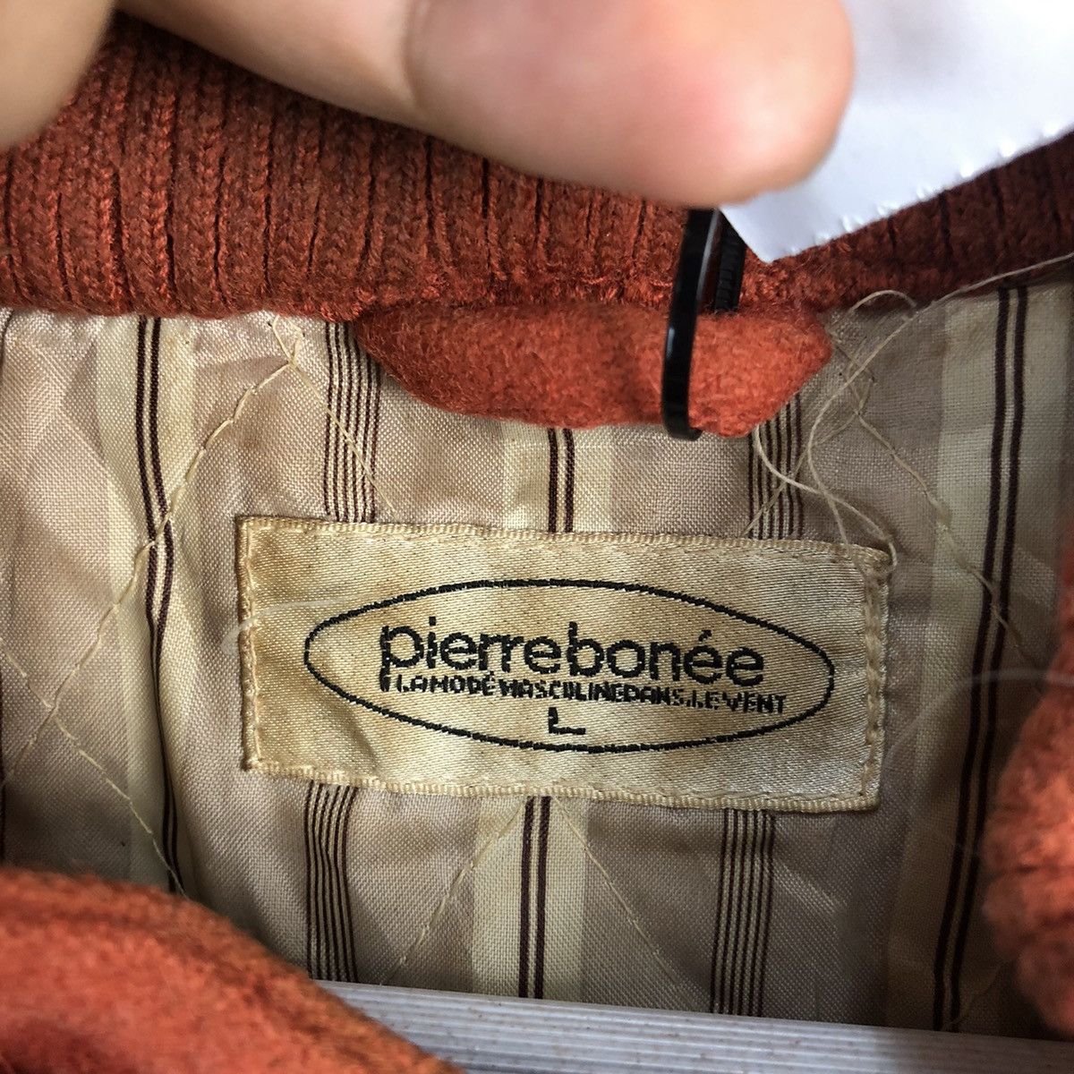 Vintage Pierre Bonee Orange Leather Jacket #A1956 Size US L / EU 52-54 / 3 - 10 Thumbnail