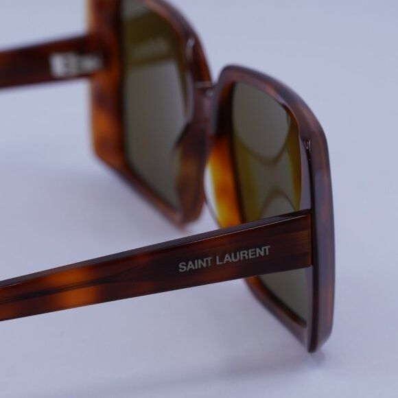 Saint Laurent Paris Saint Laurent SL451 005 Sunglasses Light Havana Square Frame Size ONE SIZE - 6 Thumbnail
