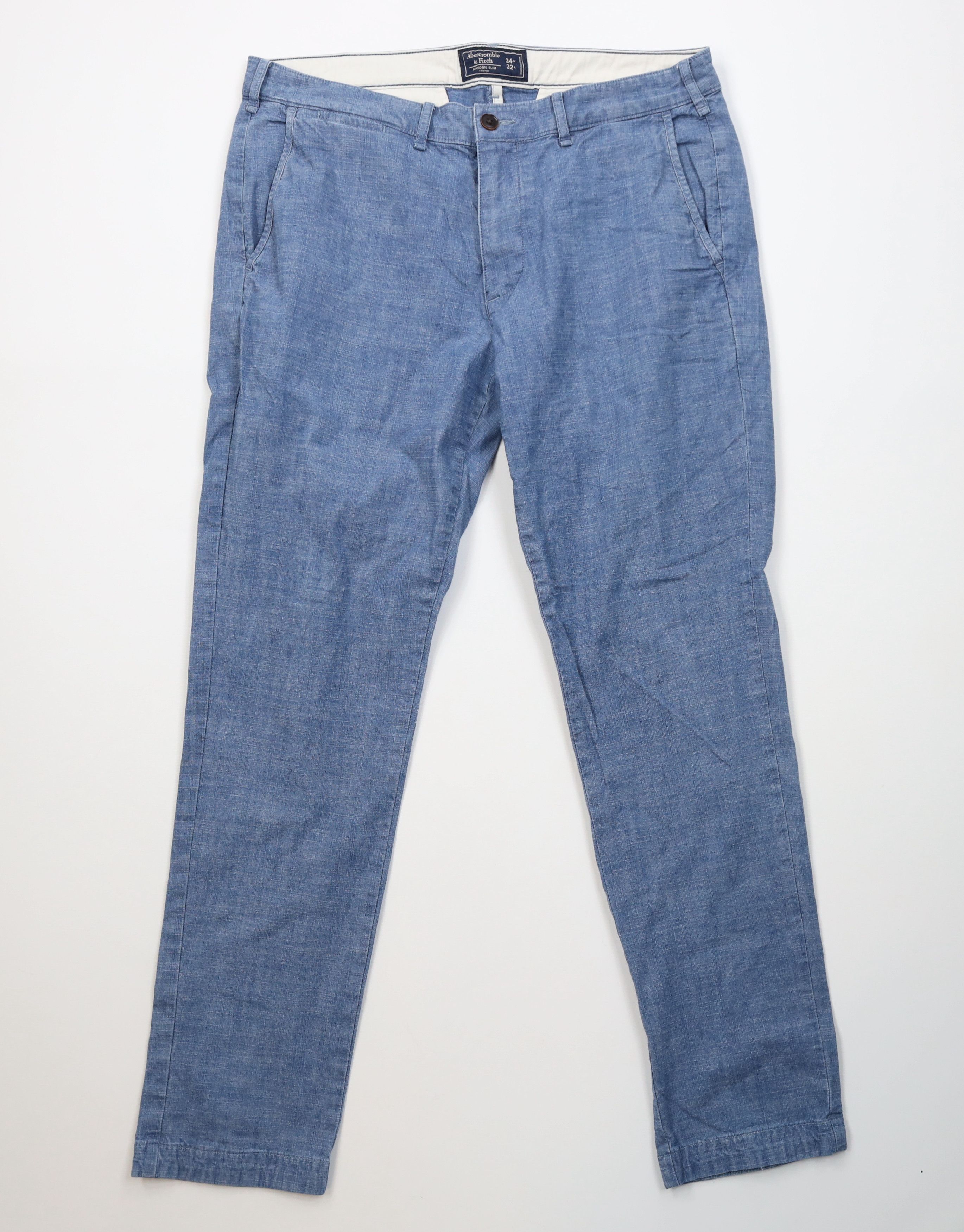 Abercrombie & Fitch Vintage Y2K Abercrombie & Fitch Langdon Slim Fit Pants Blue Size US 34 / EU 50 - 1 Thumbnail