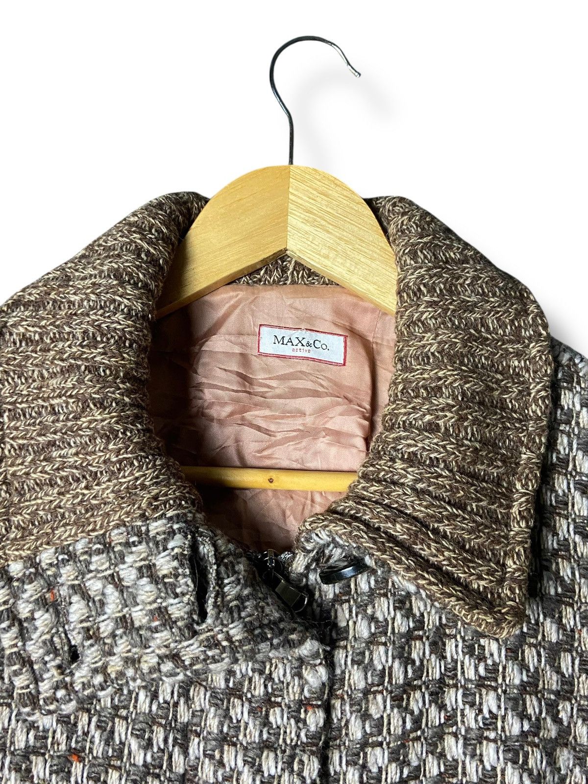 Japanese Brand Vintage Max & Co Tweed Long Coat (156) Size US XXS / EU 40 - 4 Thumbnail