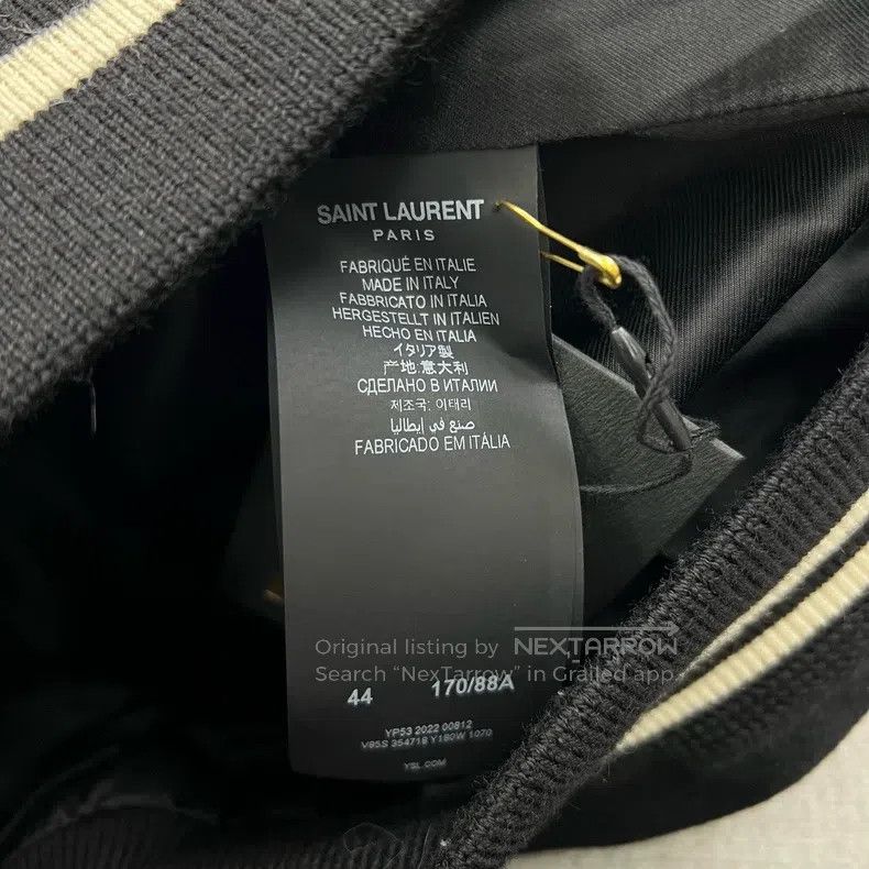 Saint Laurent Paris Saint Laurent Paris Striped Casual Single Breasted Bomber Size US S / EU 44-46 / 1 - 5 Thumbnail