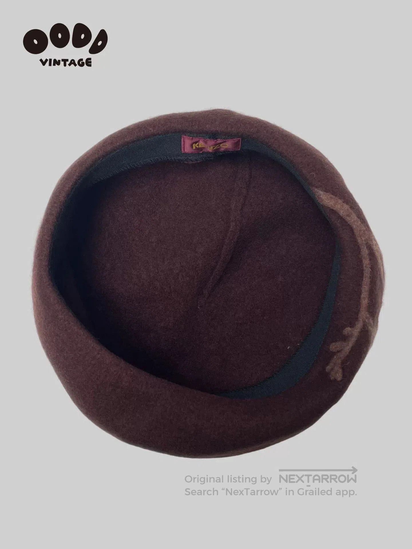 Kenzo Kenzo Wool Beret with Branch Pattern. Size ONE SIZE - 7 Thumbnail