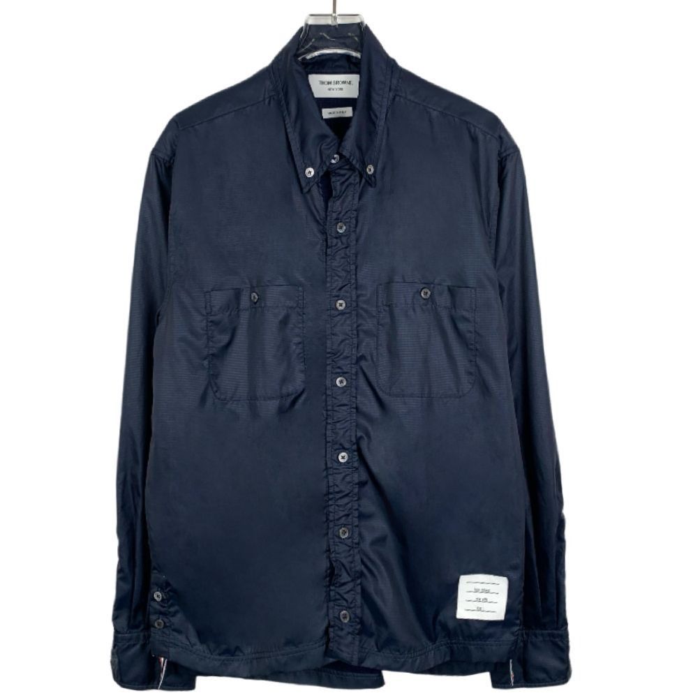 Thom Browne Thom Browne Navy Blue Long Sleeve Shirt Size 1 Made In Italy Size US S / EU 44-46 / 1 - 1 Thumbnail