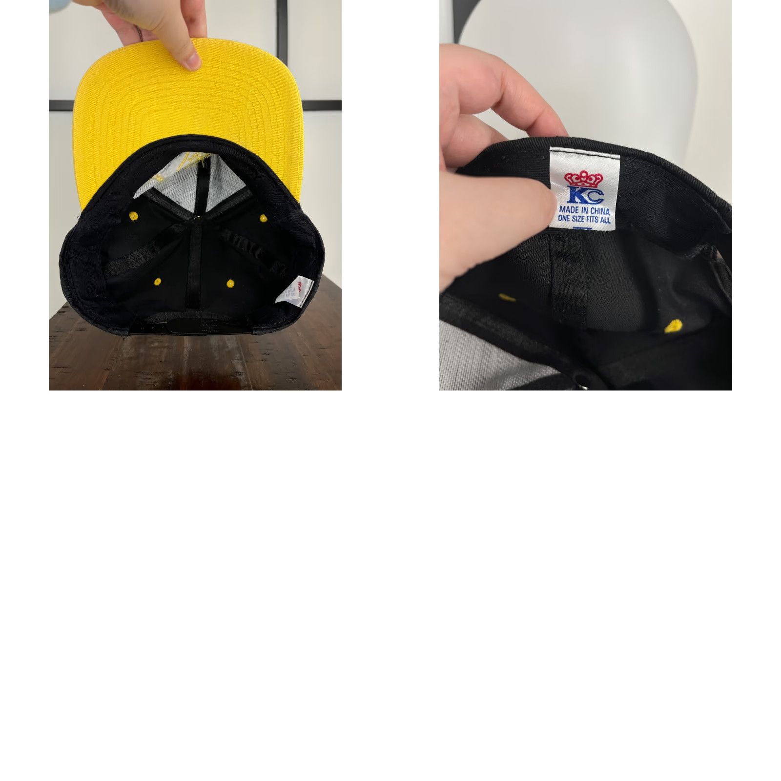 Vintage VINTAGE KC Collections Baseball Hat/Cap Snapback Adult One Size Yellow Cotton Twill Adjustable Lightweight Mens Size ONE SIZE - 9 Thumbnail