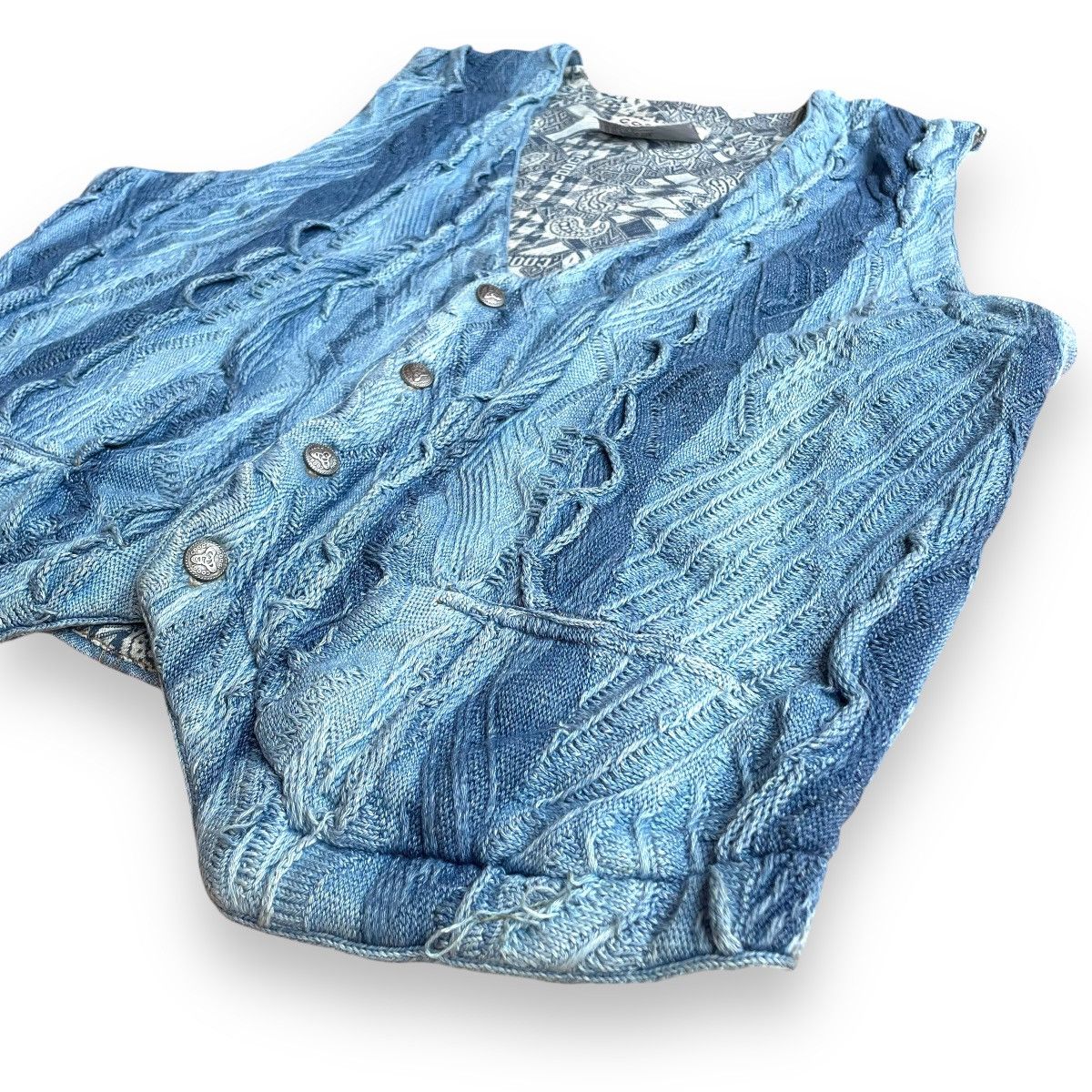 Coogi COOGI AUSTRALIA KNITTED BUTTON UP BUCKLE DENIM VEST JACKET Size US M / EU 48-50 / 2 - 6 Thumbnail