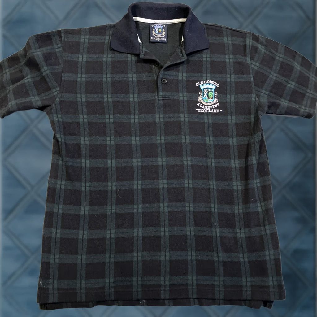 Vintage VINTAGE St Andrews Old Course Tartan Plaid Golf Polo Medium Official Size US M / EU 48-50 / 2 - 1 Thumbnail