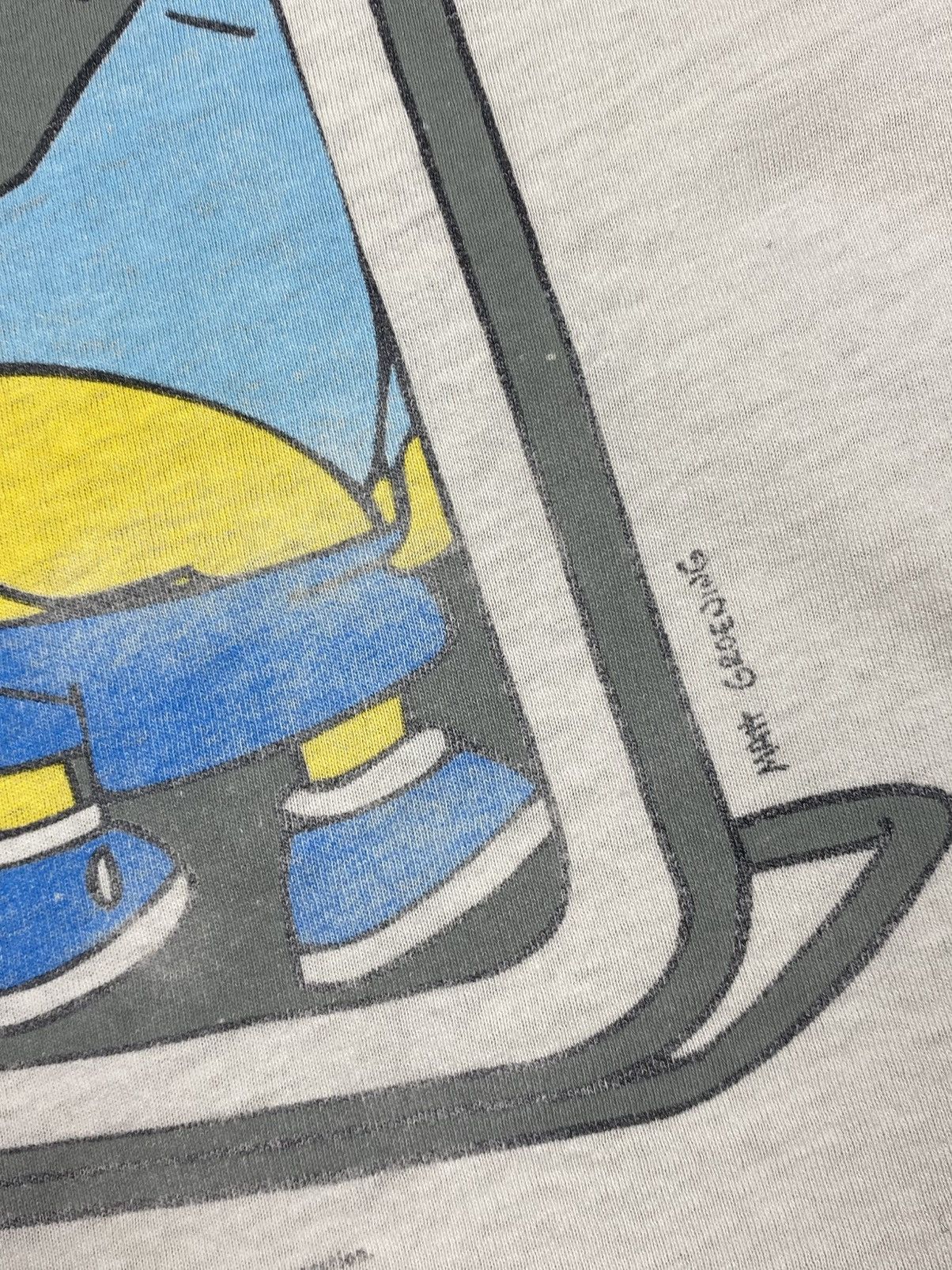 Fruit Of The Loom Vtg 1997 Bart Simpson Screen Stars Extreme Distressed Tee Size US L / EU 52-54 / 3 - 16 Thumbnail