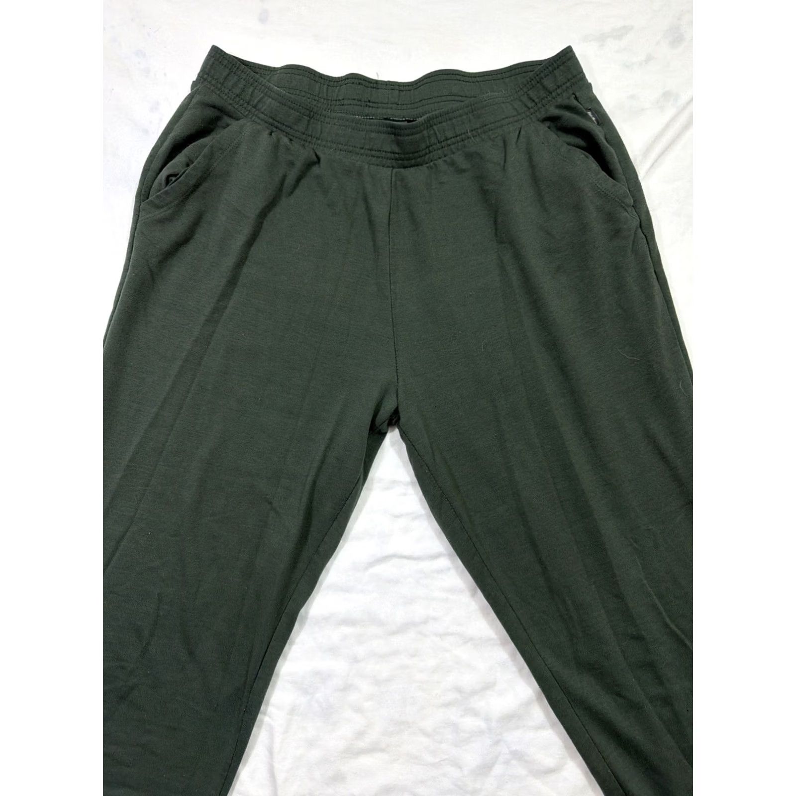 Eddie Bauer Eddie Bauer Lounge Sweatpants Women XL Green Solid Relaxed Fit Logo P ull On Straight Leg Casual Travel Size 40" / US 18 - 4 Thumbnail