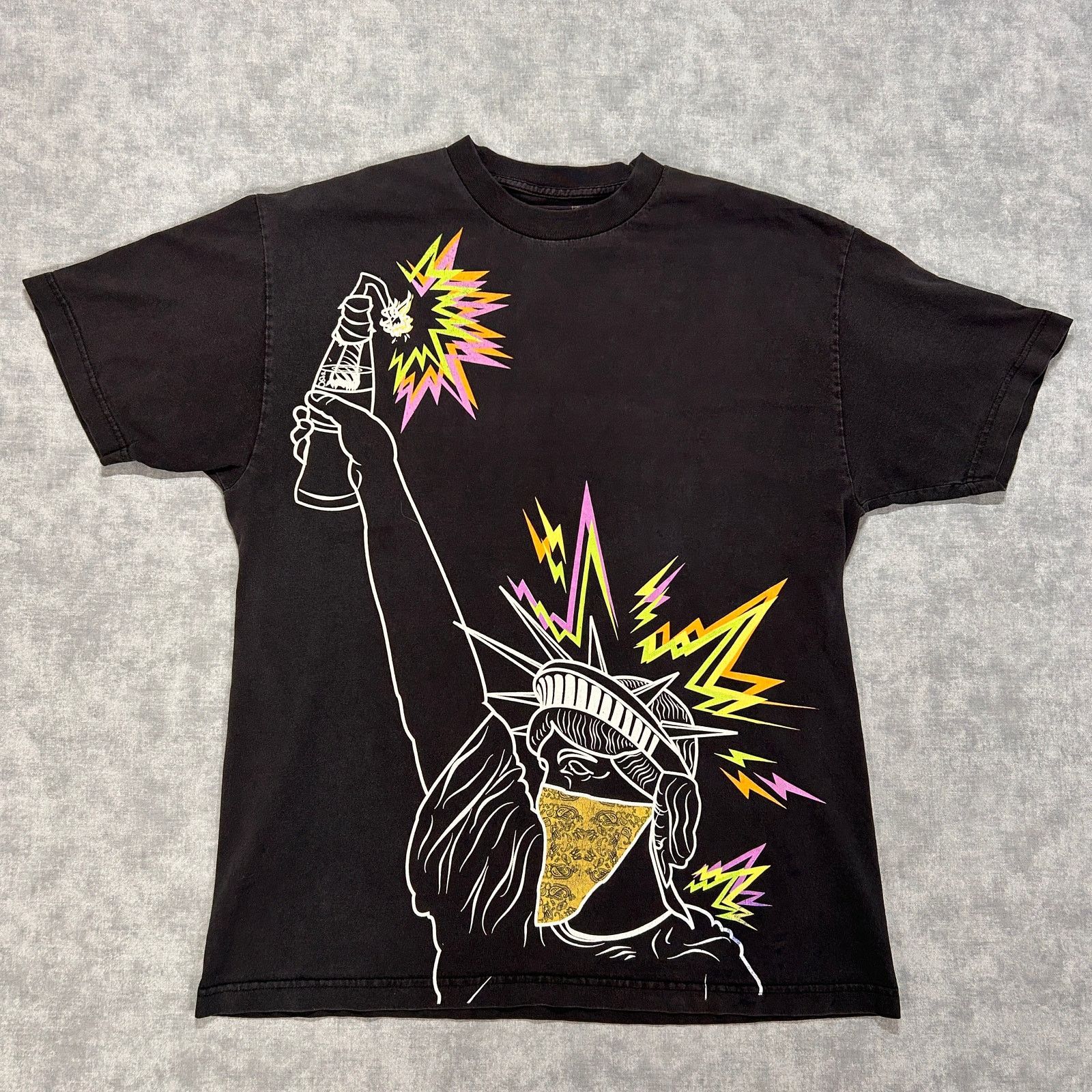 NEFF Y2K Neff Statue of Liberty Molotov AOP graphic tshirt mns L Size US L / EU 52-54 / 3 - 3 Thumbnail