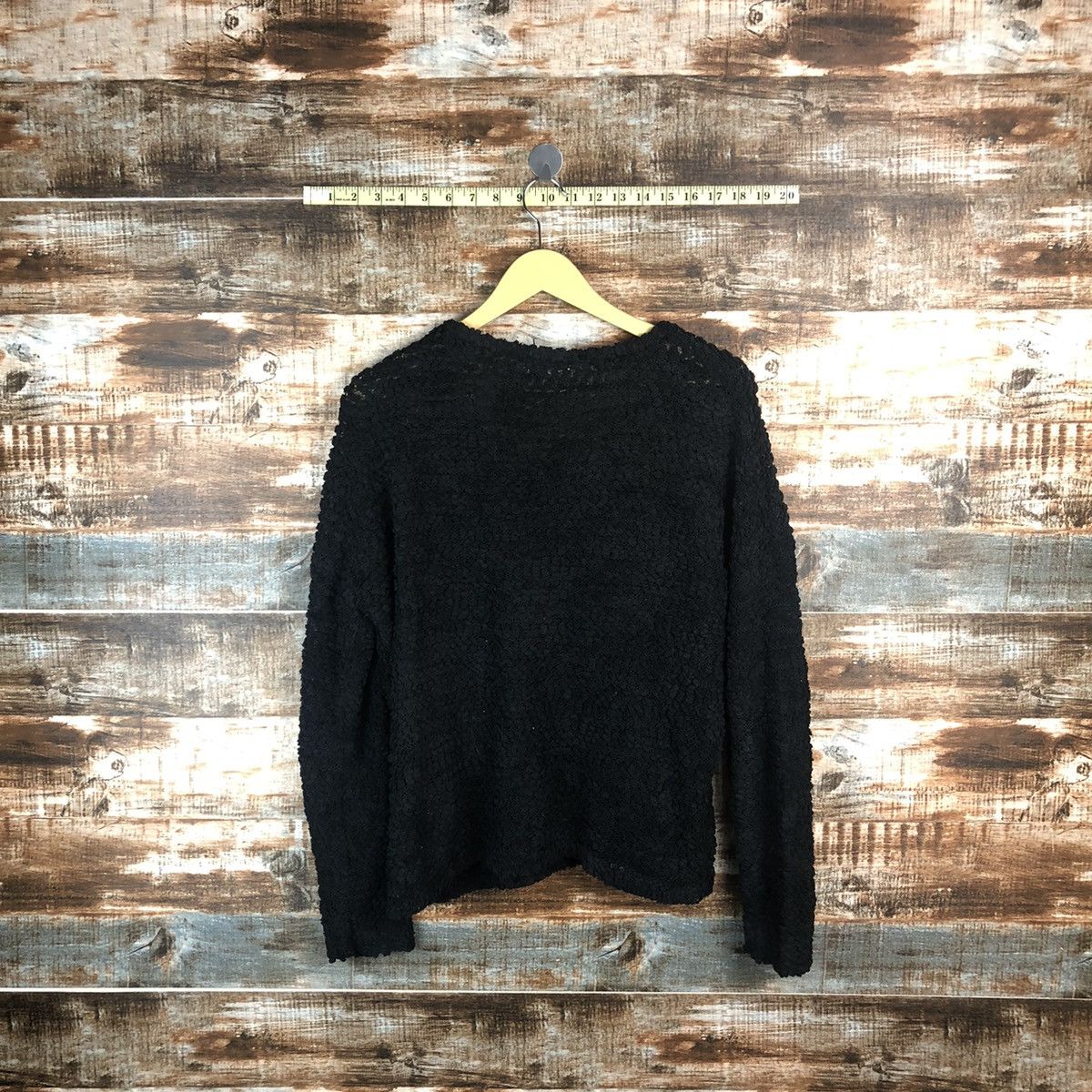 Homespun Knitwear × Japanese Brand Furry Rate Black Knitwear #A1899 Size L / US 10 / IT 46 - 11 Thumbnail