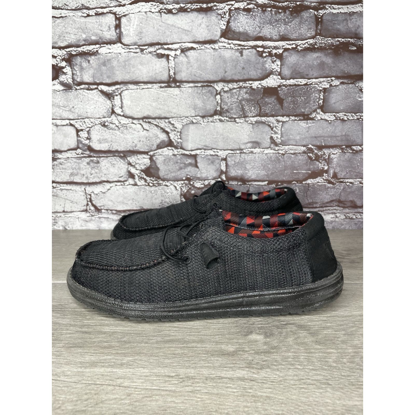 Other Hey Dude Shoes Wally Sox Comfortable Jet Black Gray Slip On Size US 10 / EU 43 - 16 Thumbnail